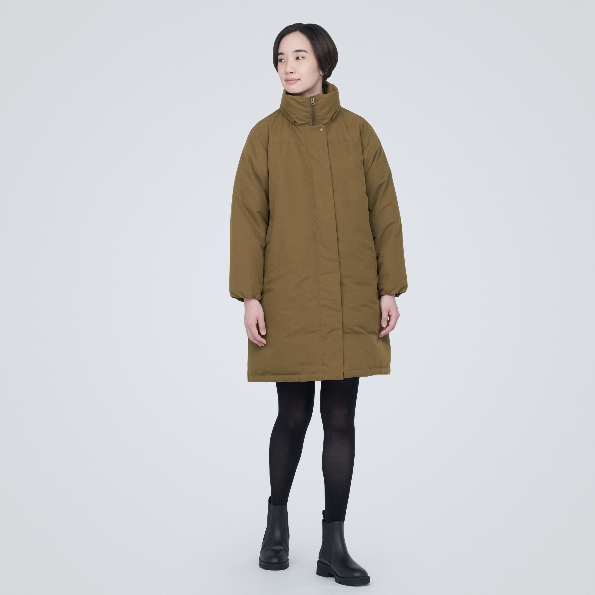 撥水フード付きダウンコート