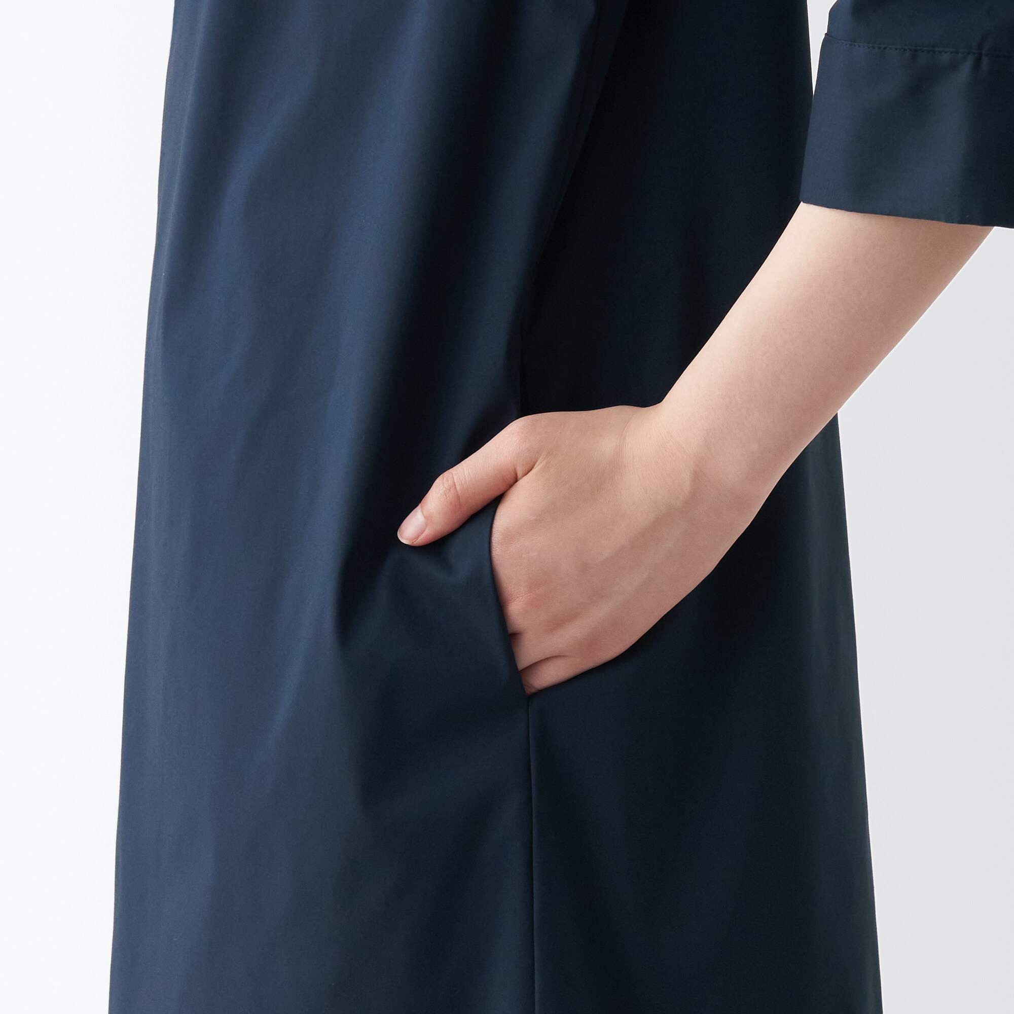 コットン混サテンチュニック