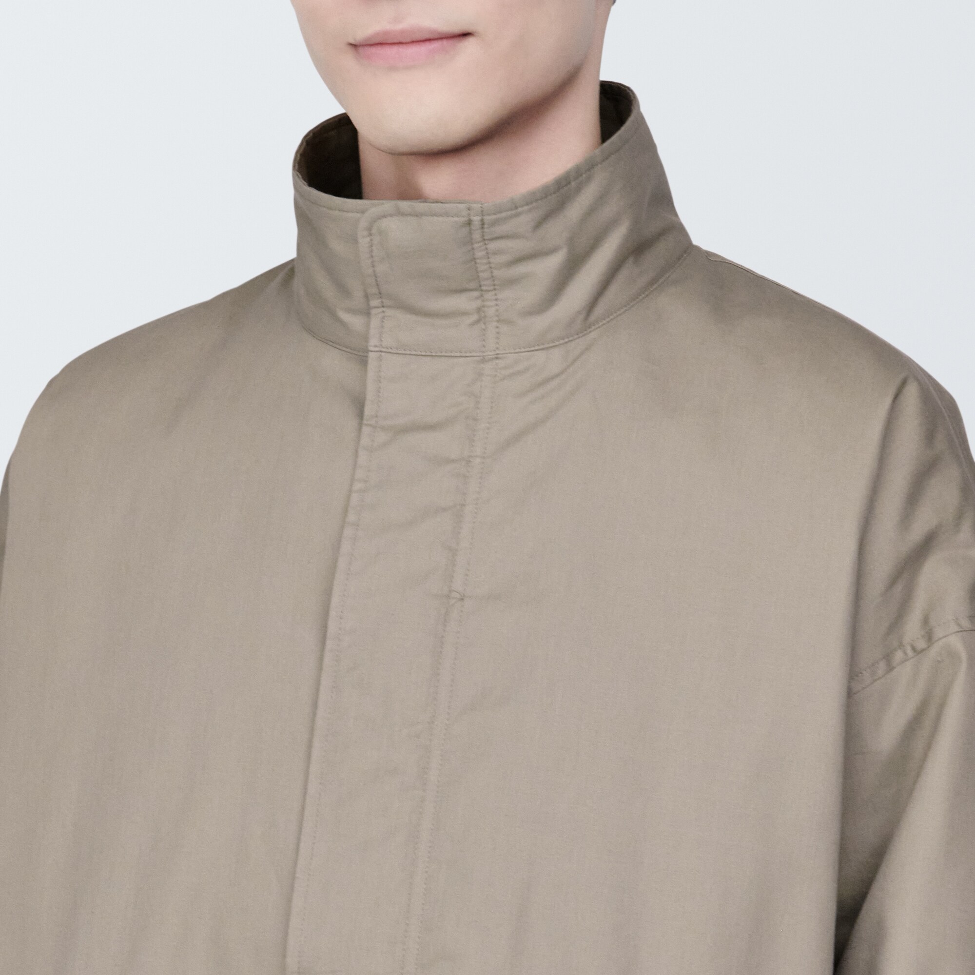 紳士　木の実から作ったカポック混中わた　コート