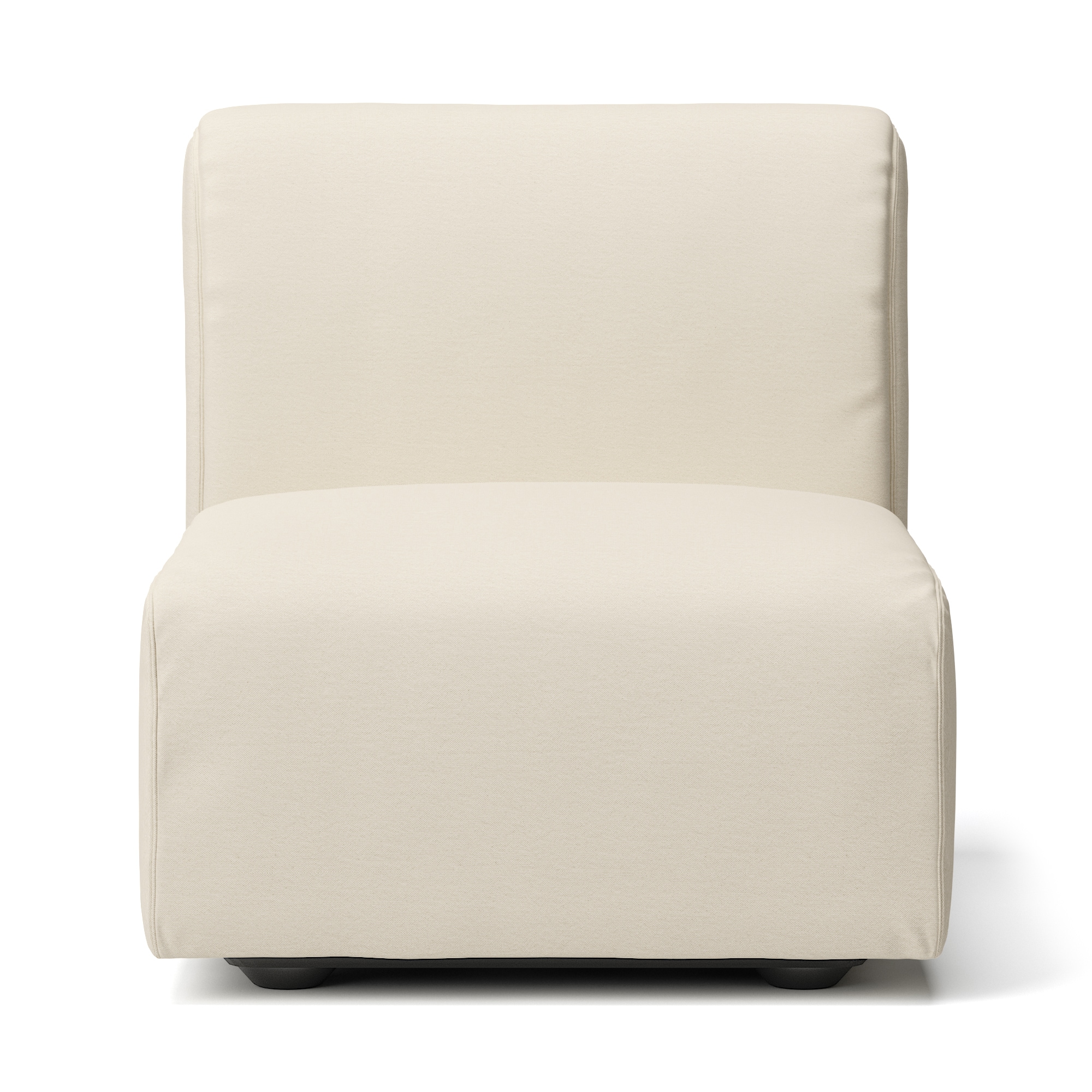 【カバー】洗いざらしの綿帆布ユニットソファアームレス・小用カバー／生成