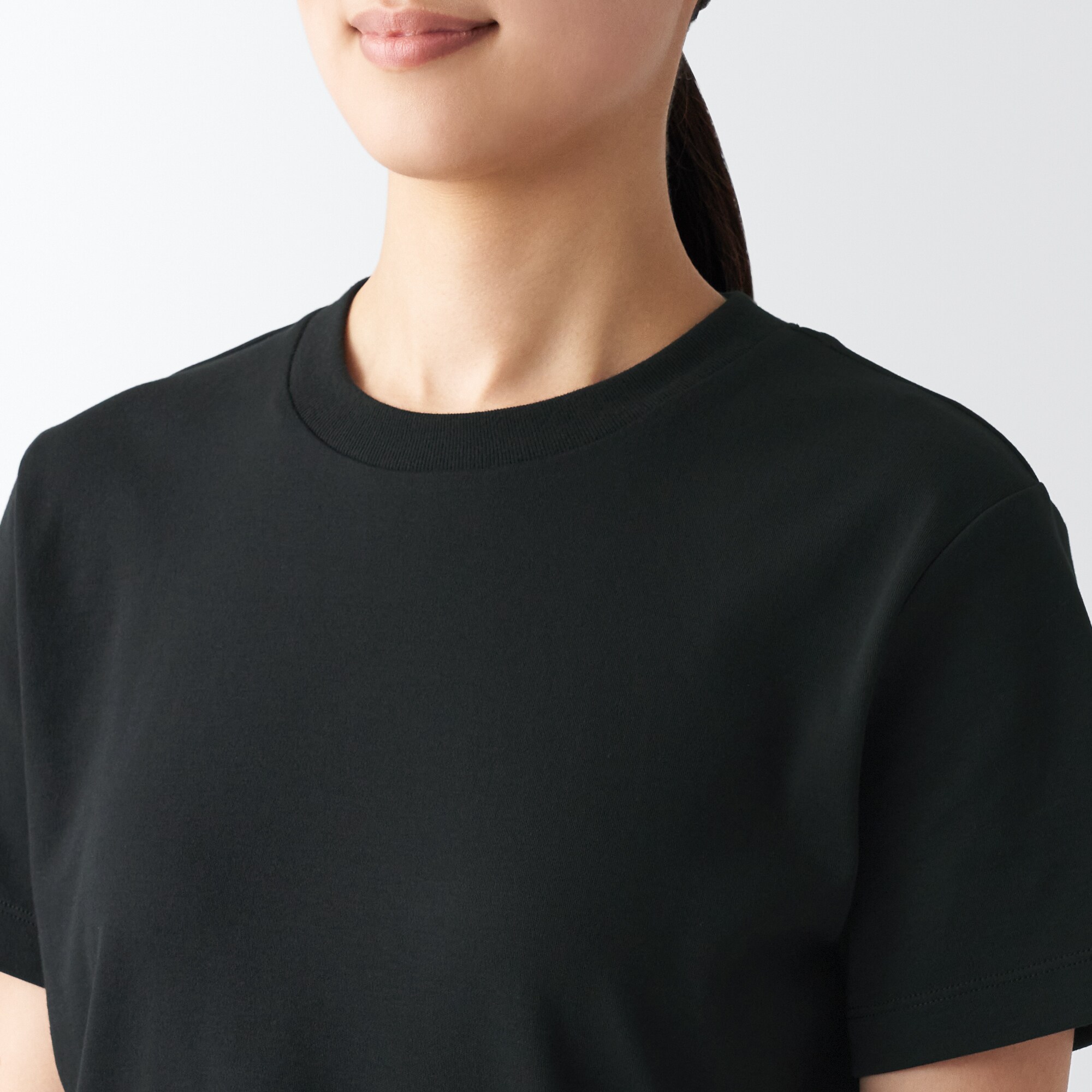 スムース編みクルーネック半袖Ｔシャツ