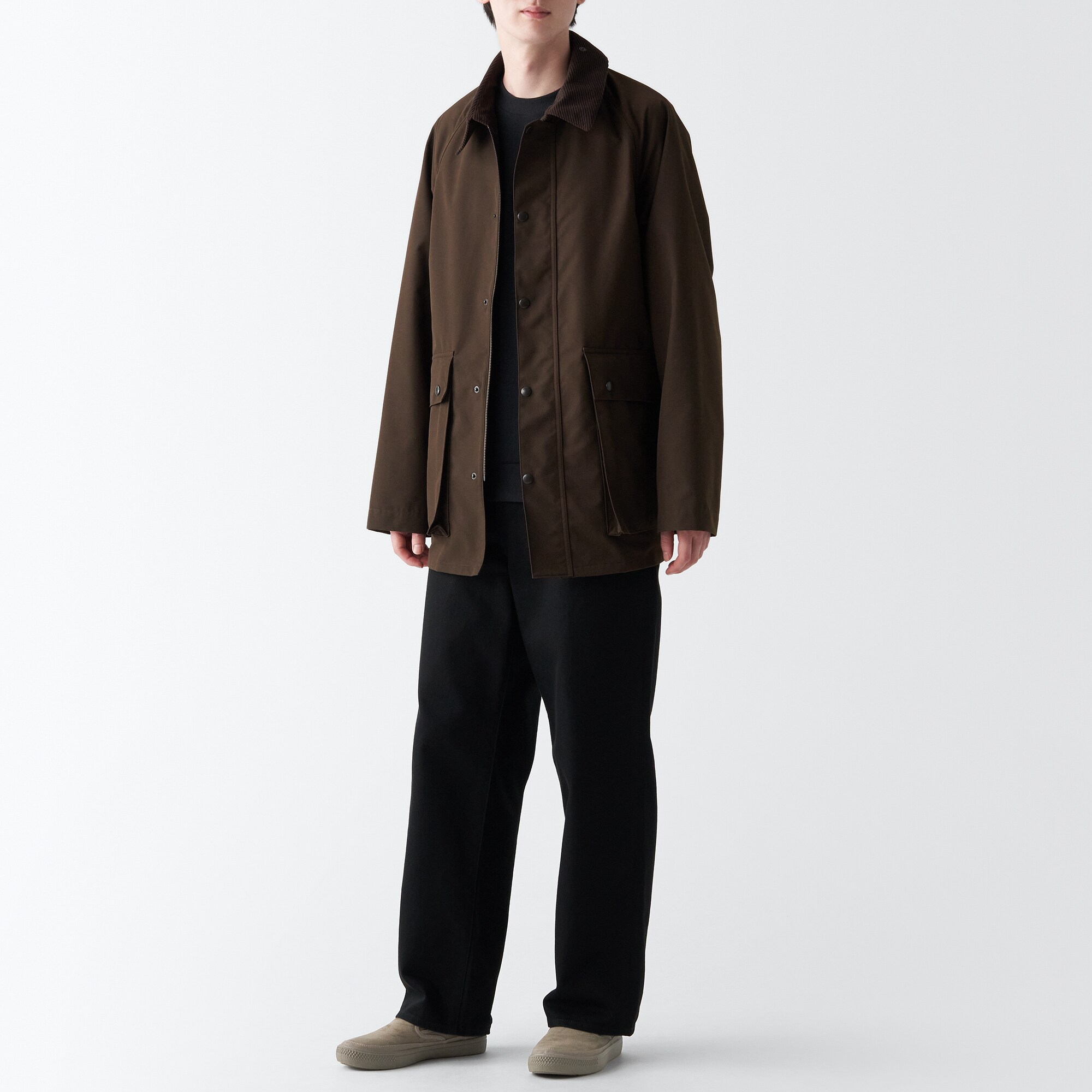 紳士　撥水起毛スリッポンスニーカー