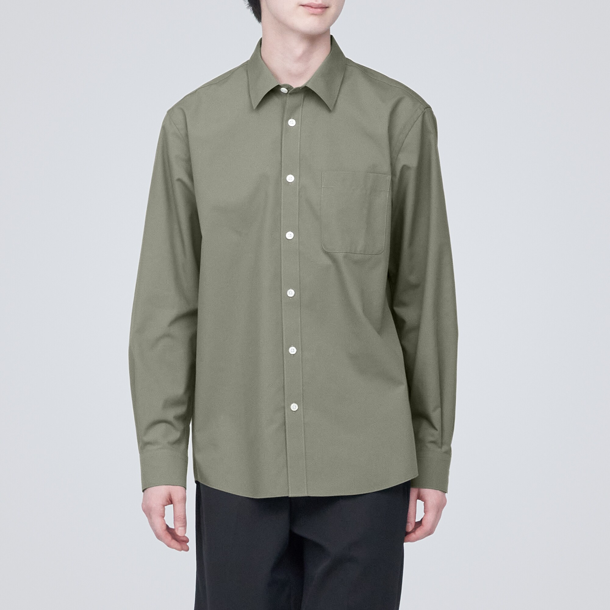 シワになりにくい長袖シャツ