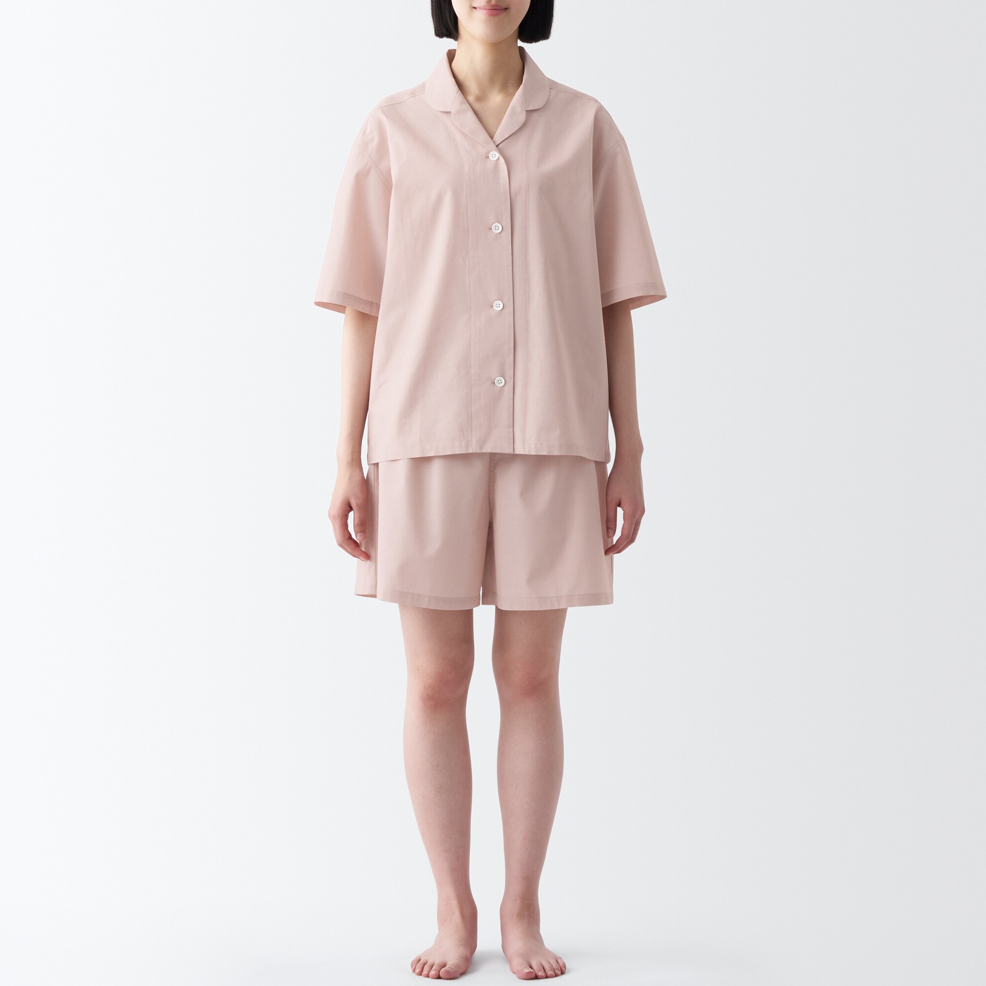 綿ブロード　半袖パジャマ