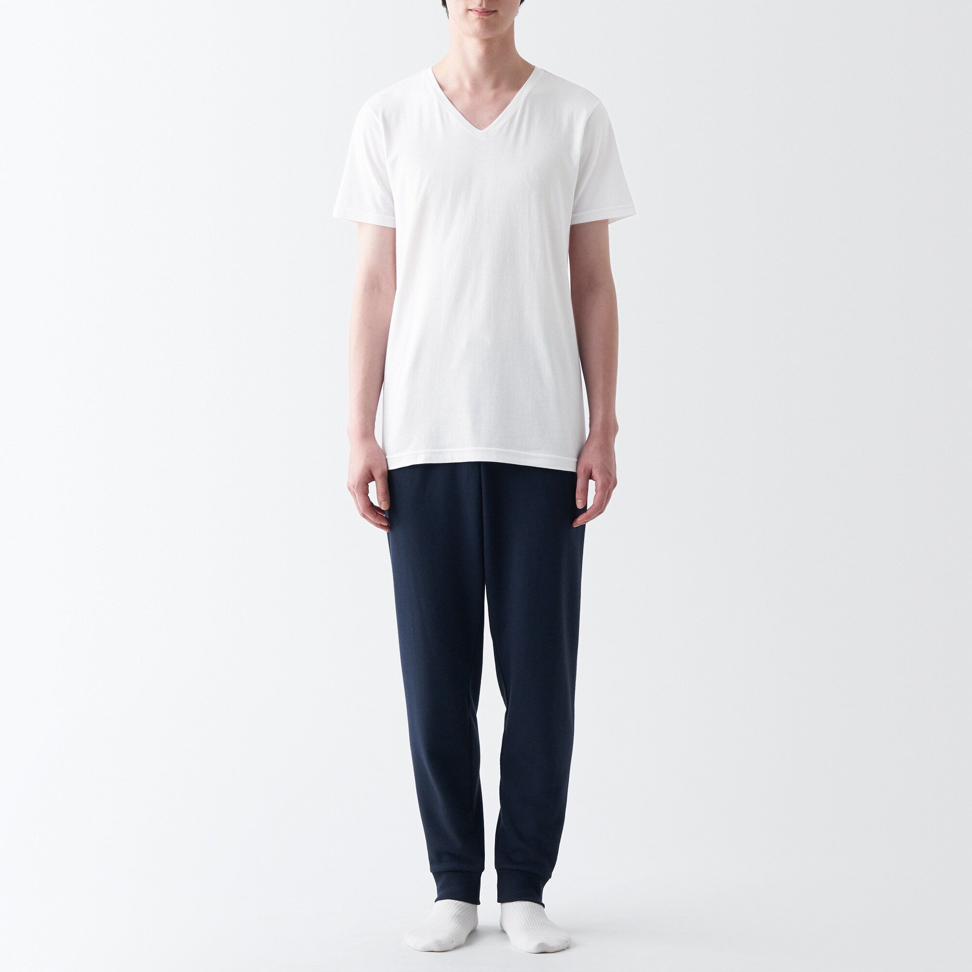 あったか綿　Ｖネック半袖Ｔシャツ