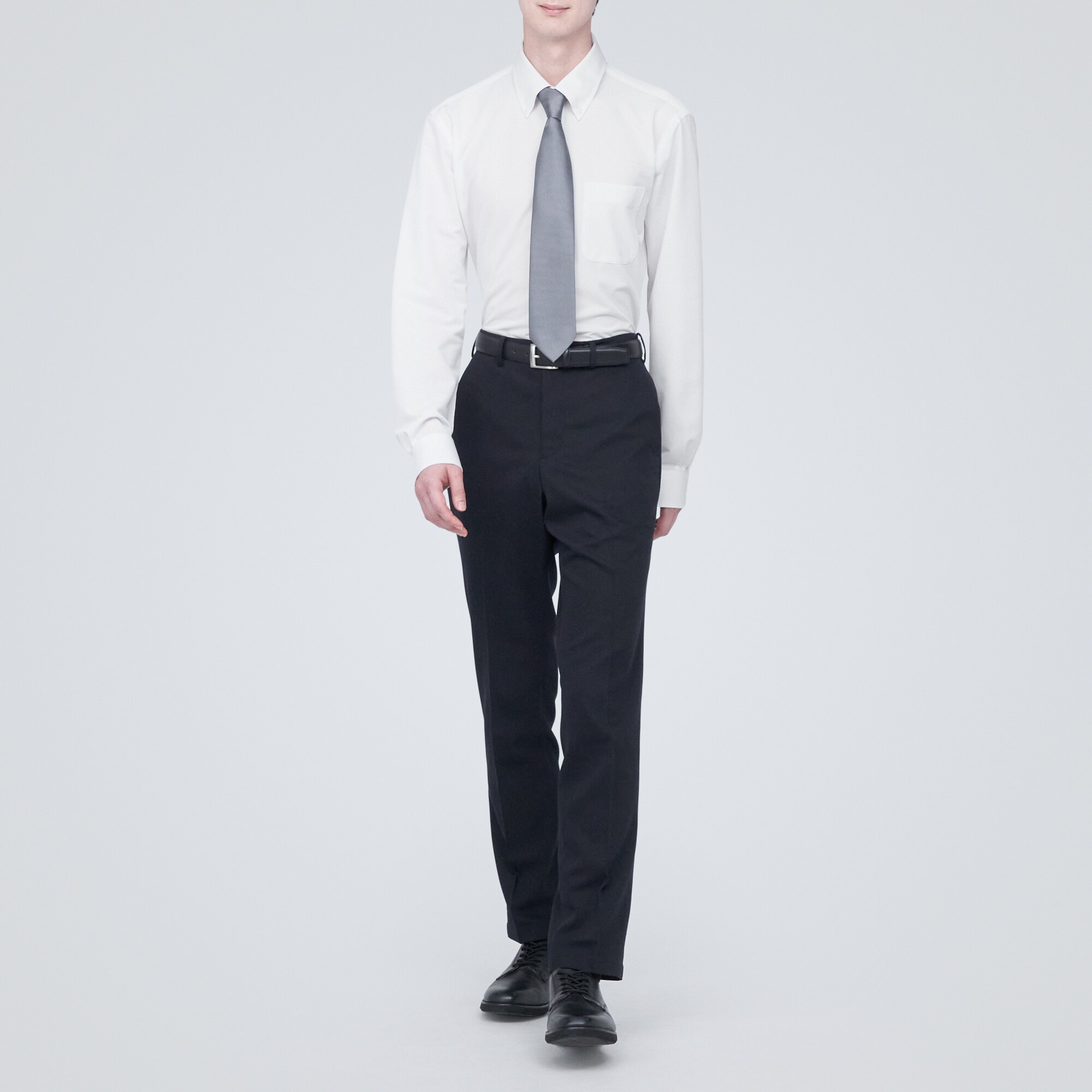 ノンアイロンジャージーボタンダウン長袖シャツ