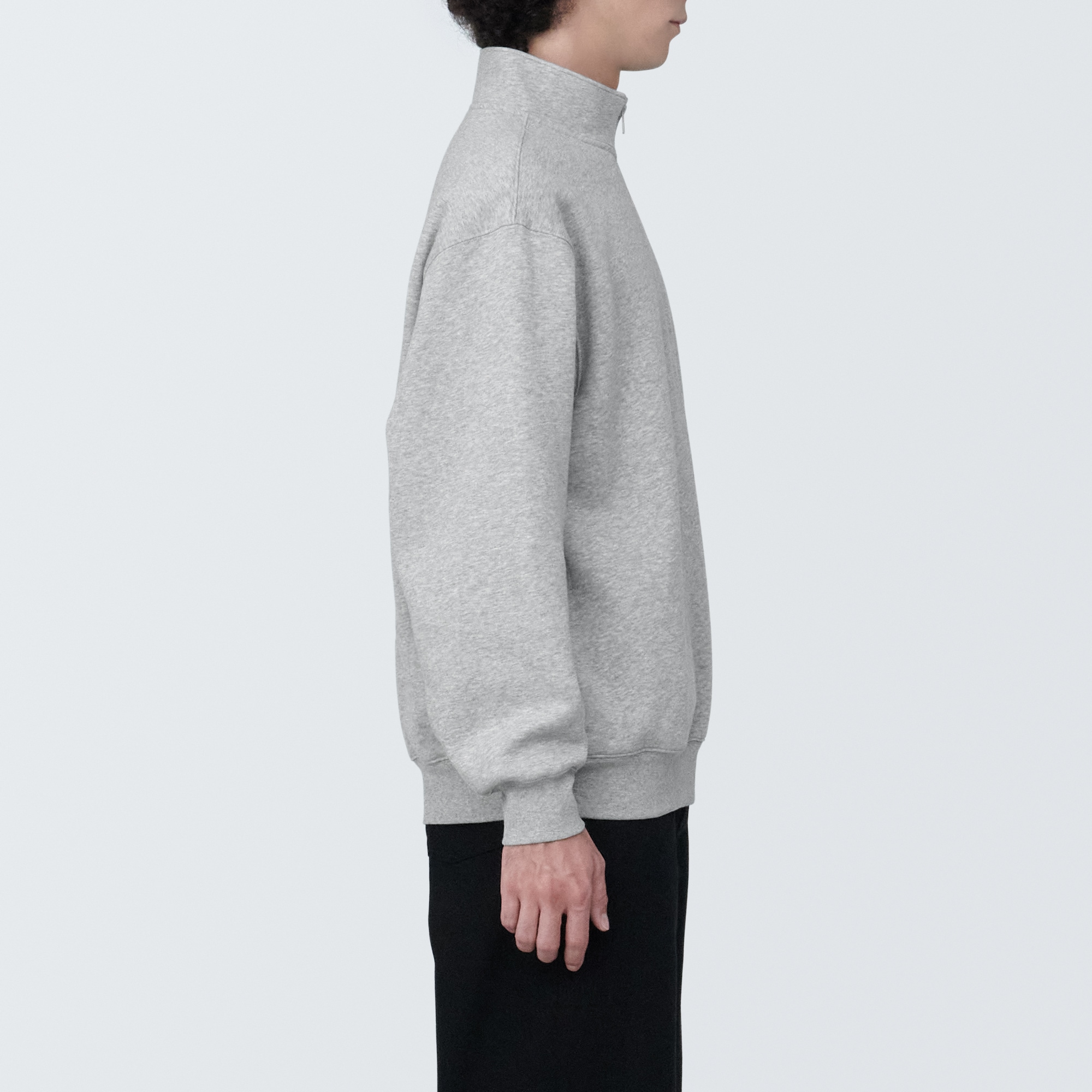 紳士　ハーフジップスウェットシャツ