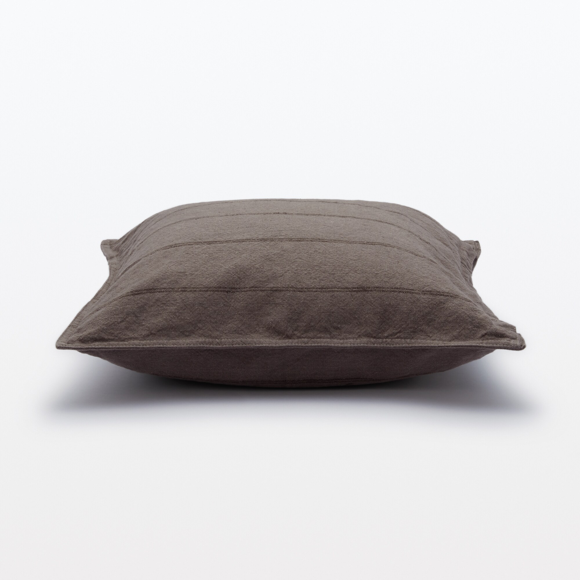 洗いざらし麻綿ストライプ座ぶとんカバー　５５×５９ｃｍ用