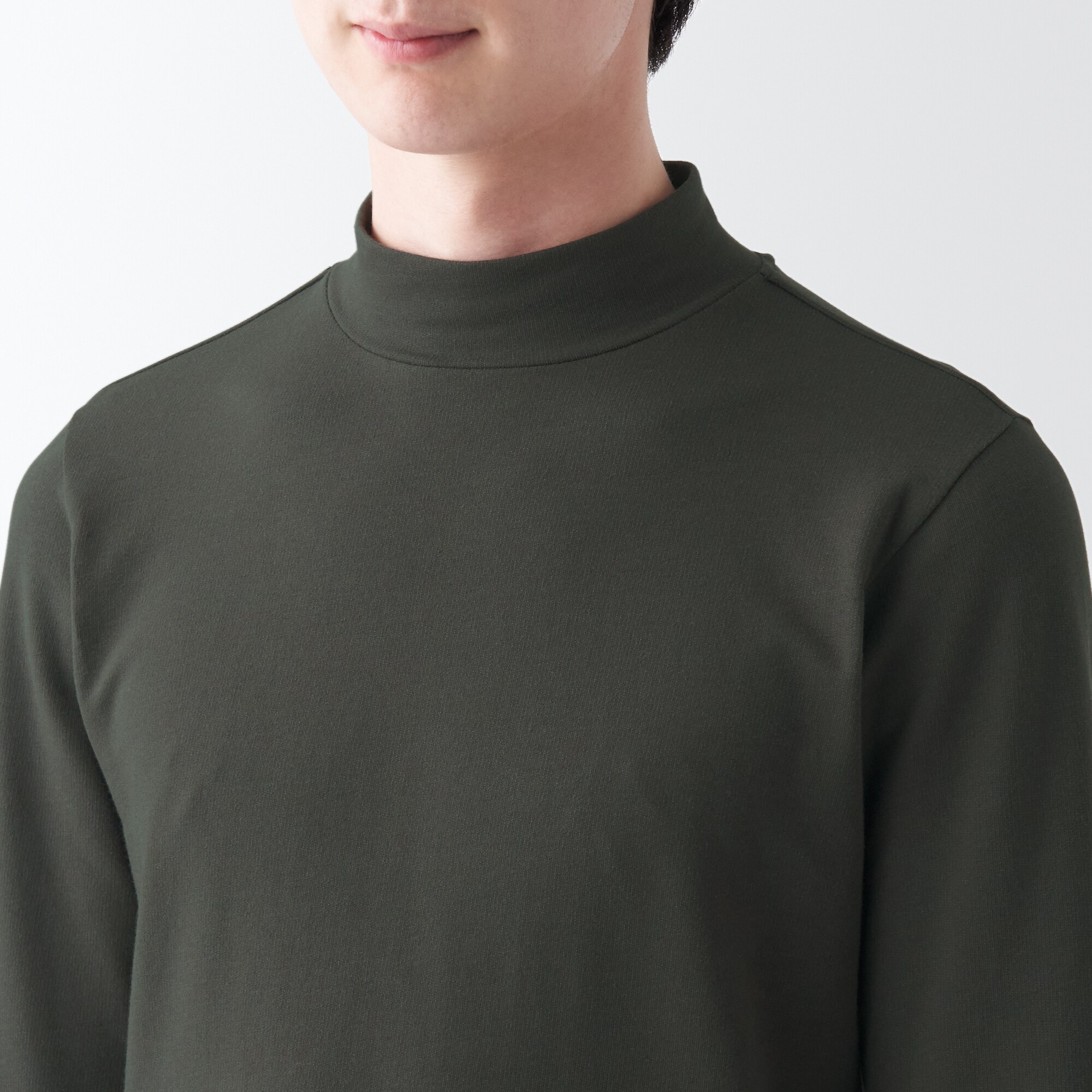 あったか綿　厚手　ハイネック長袖Ｔシャツ