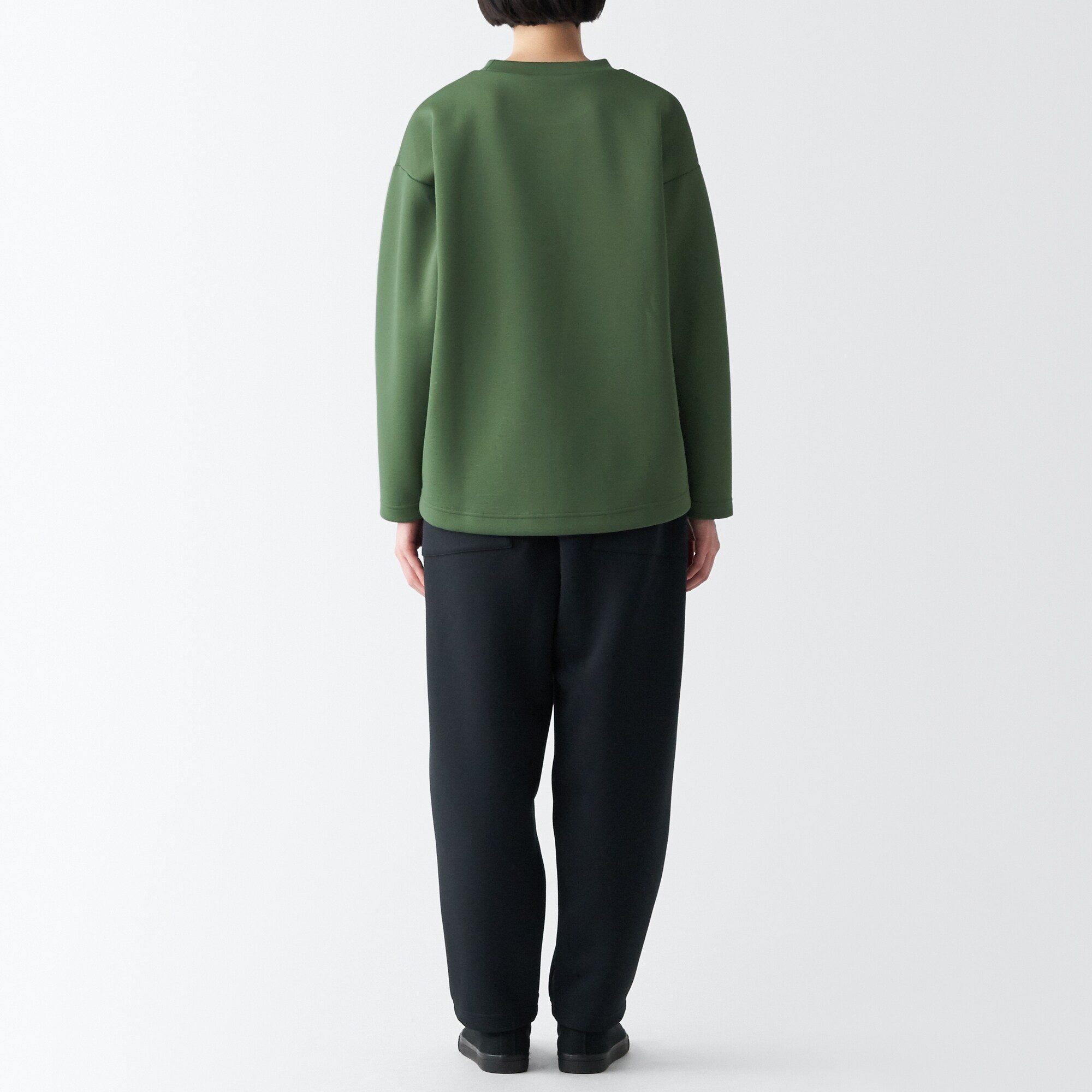 二重編みスウェットプルオーバー