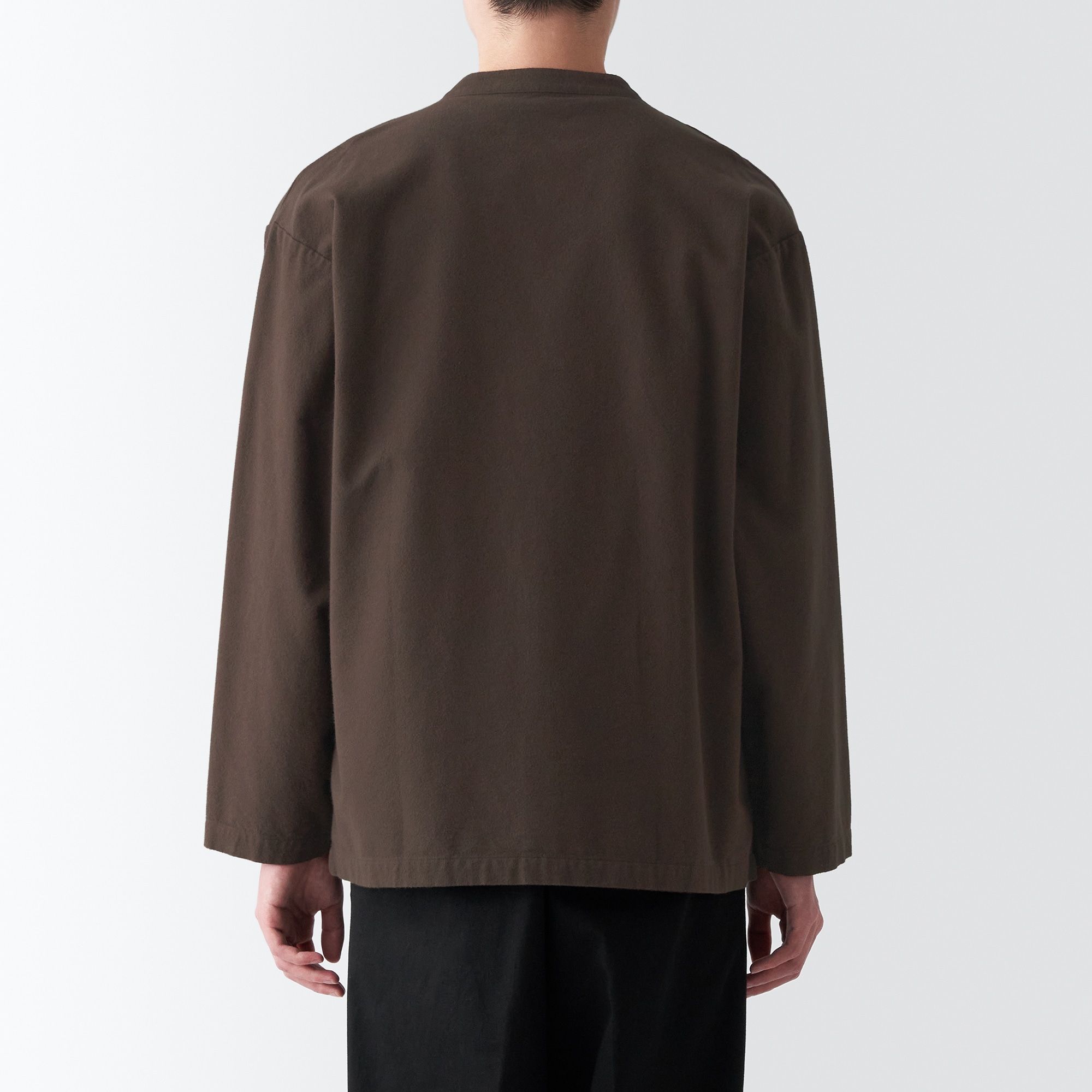 両面起毛フランネルカーディガン