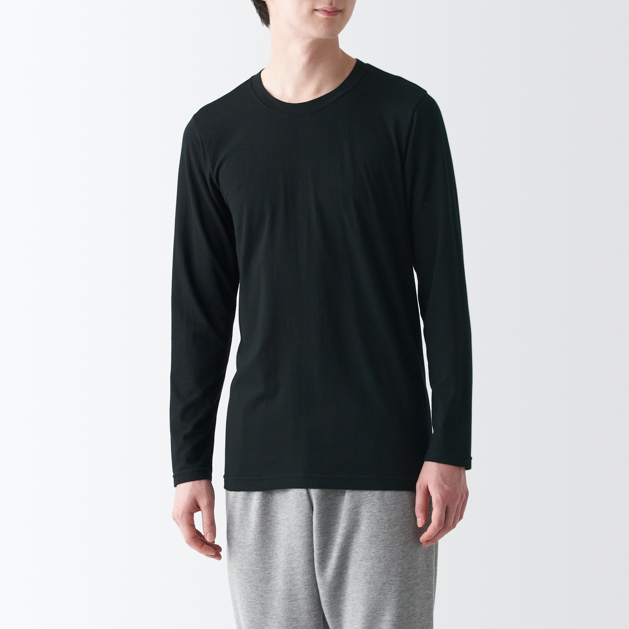 あったか綿　クルーネック長袖Ｔシャツ