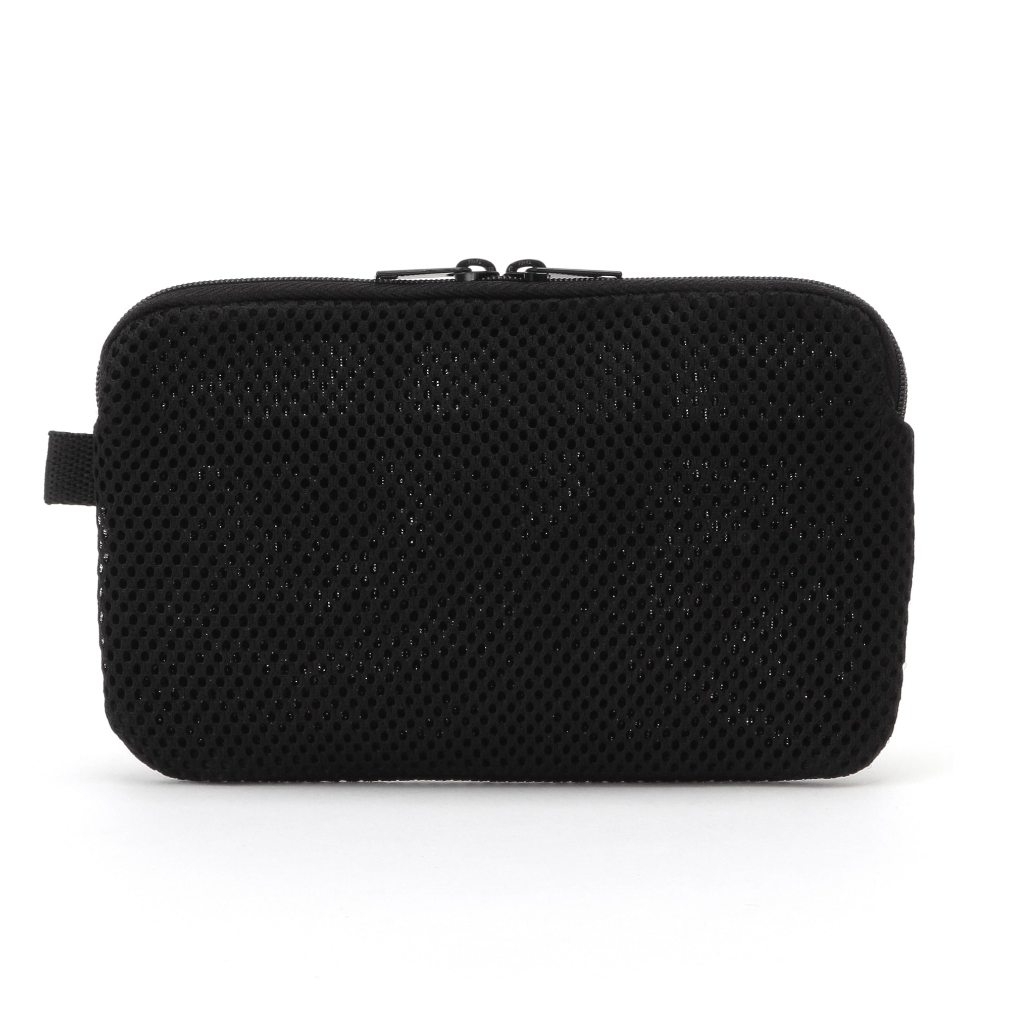 ポリエステルメッシュクッションケース　黒・横型・約１１×１７ｃｍ