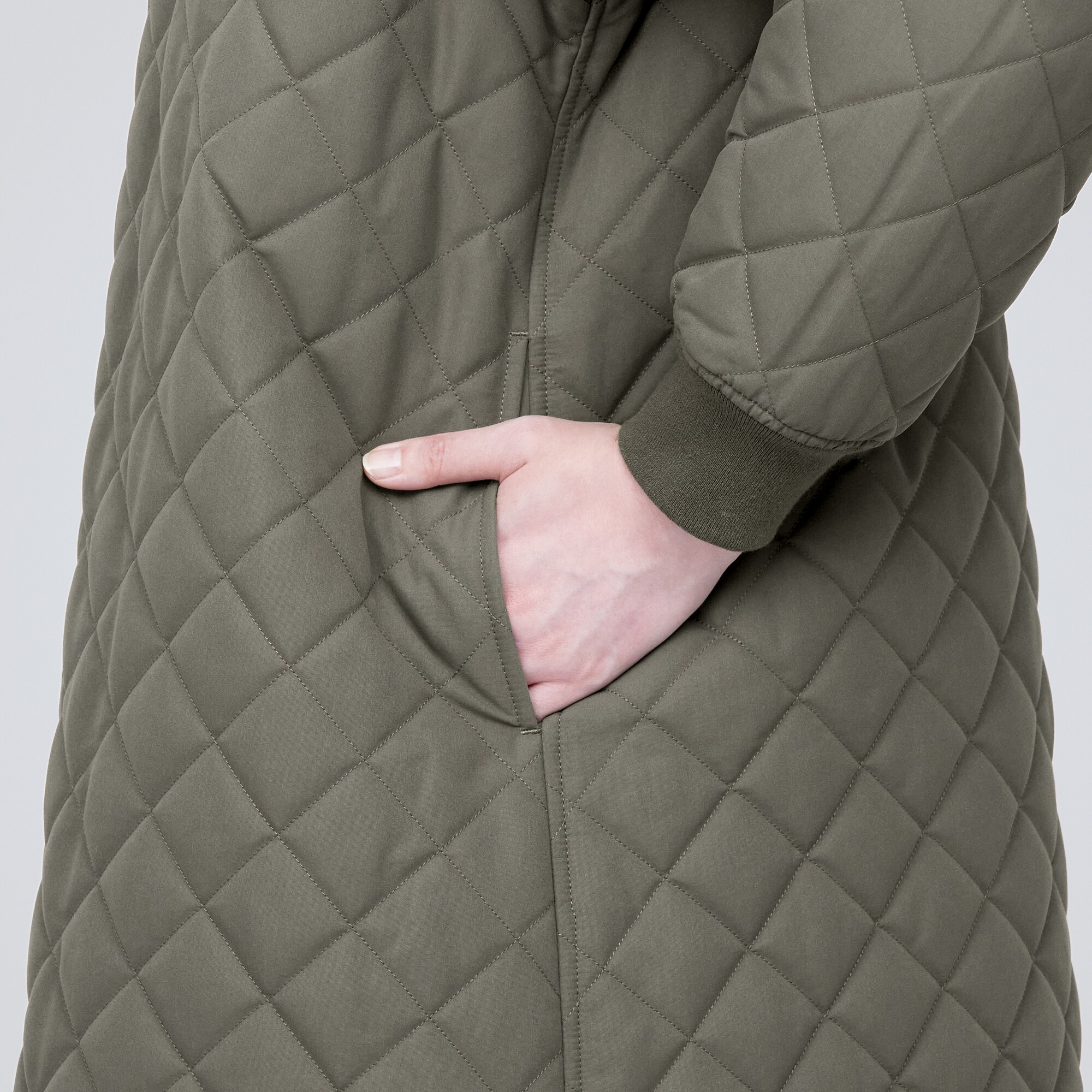 洗える　キルティングコート