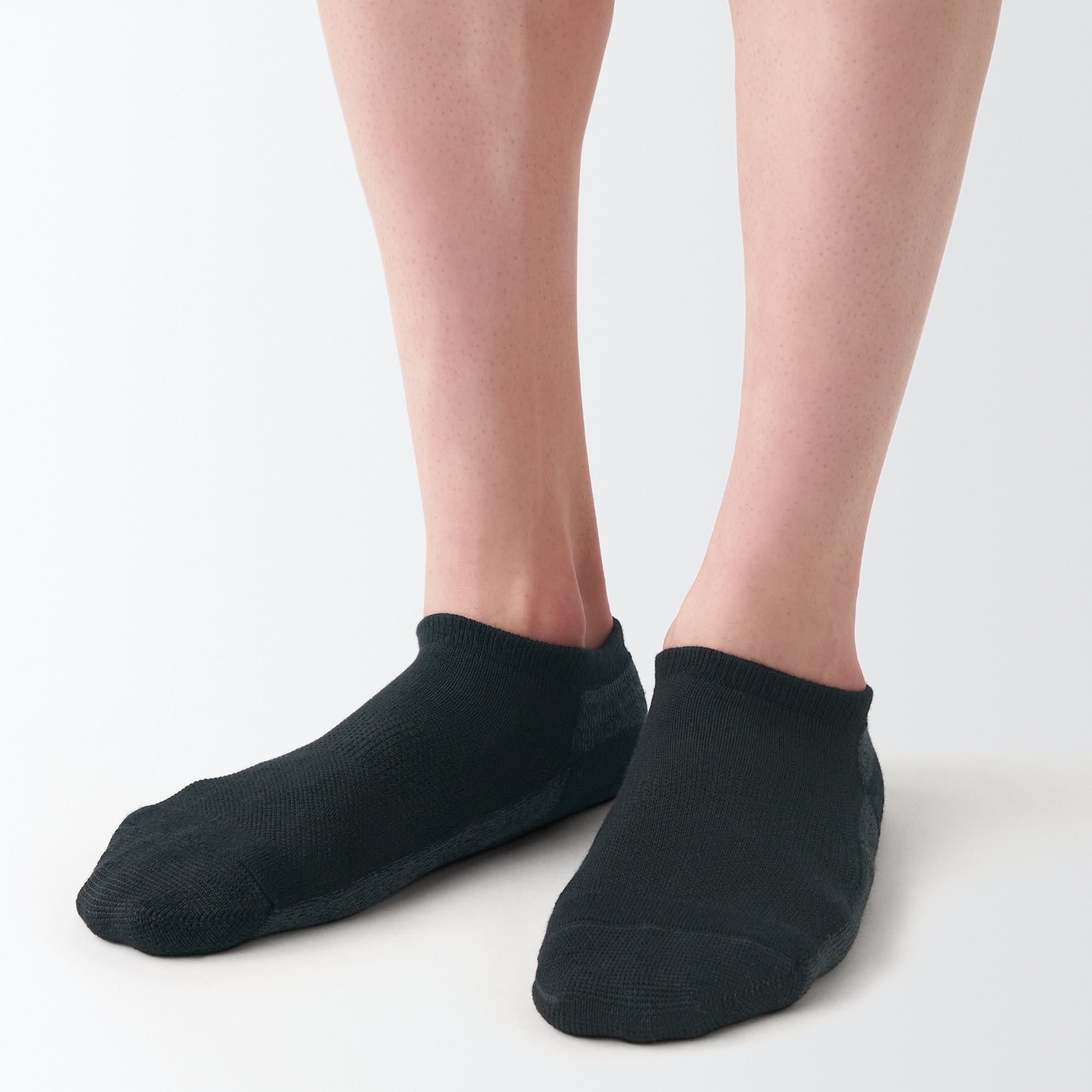 足なり直角　パイル編み　厚手スニーカーイン（配色／紳士）