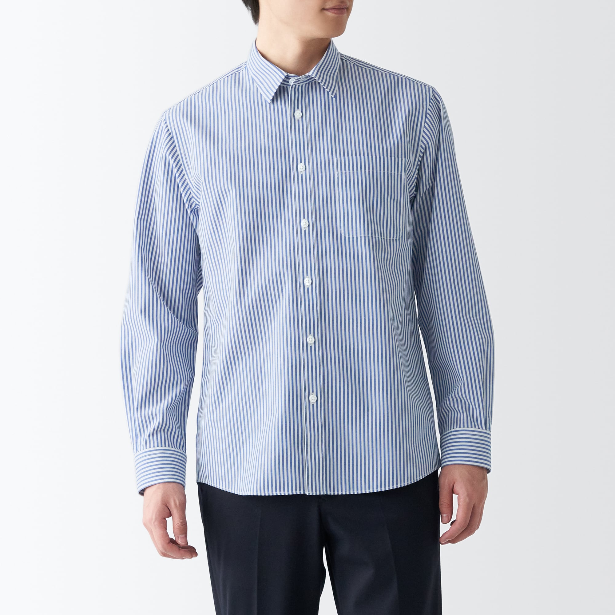 シワになりにくい長袖シャツ