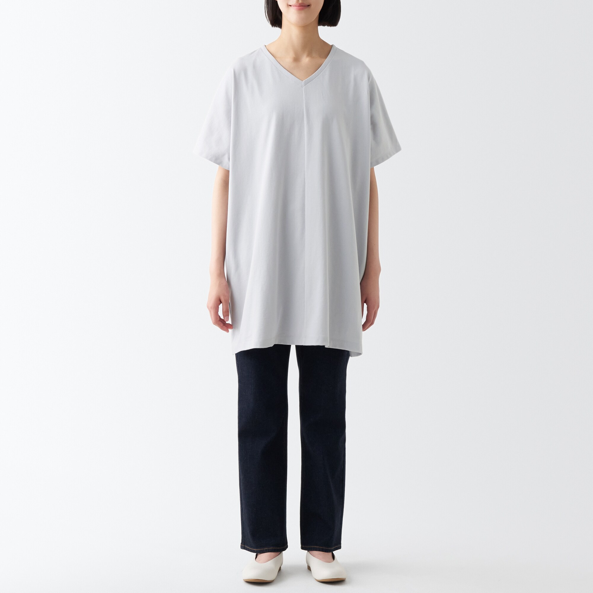 涼感ＵＶカットＶネックチュニック