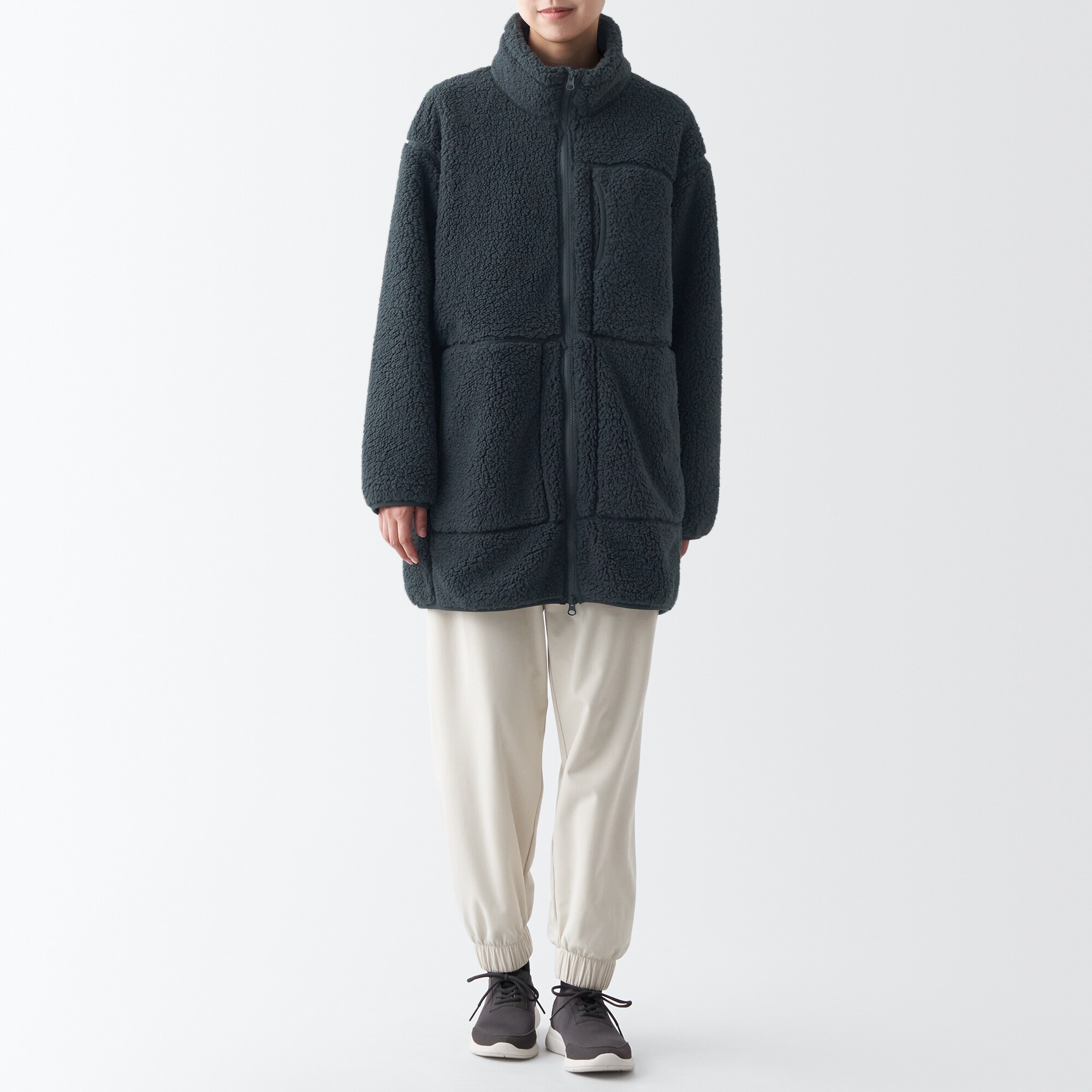 防風フリースコート