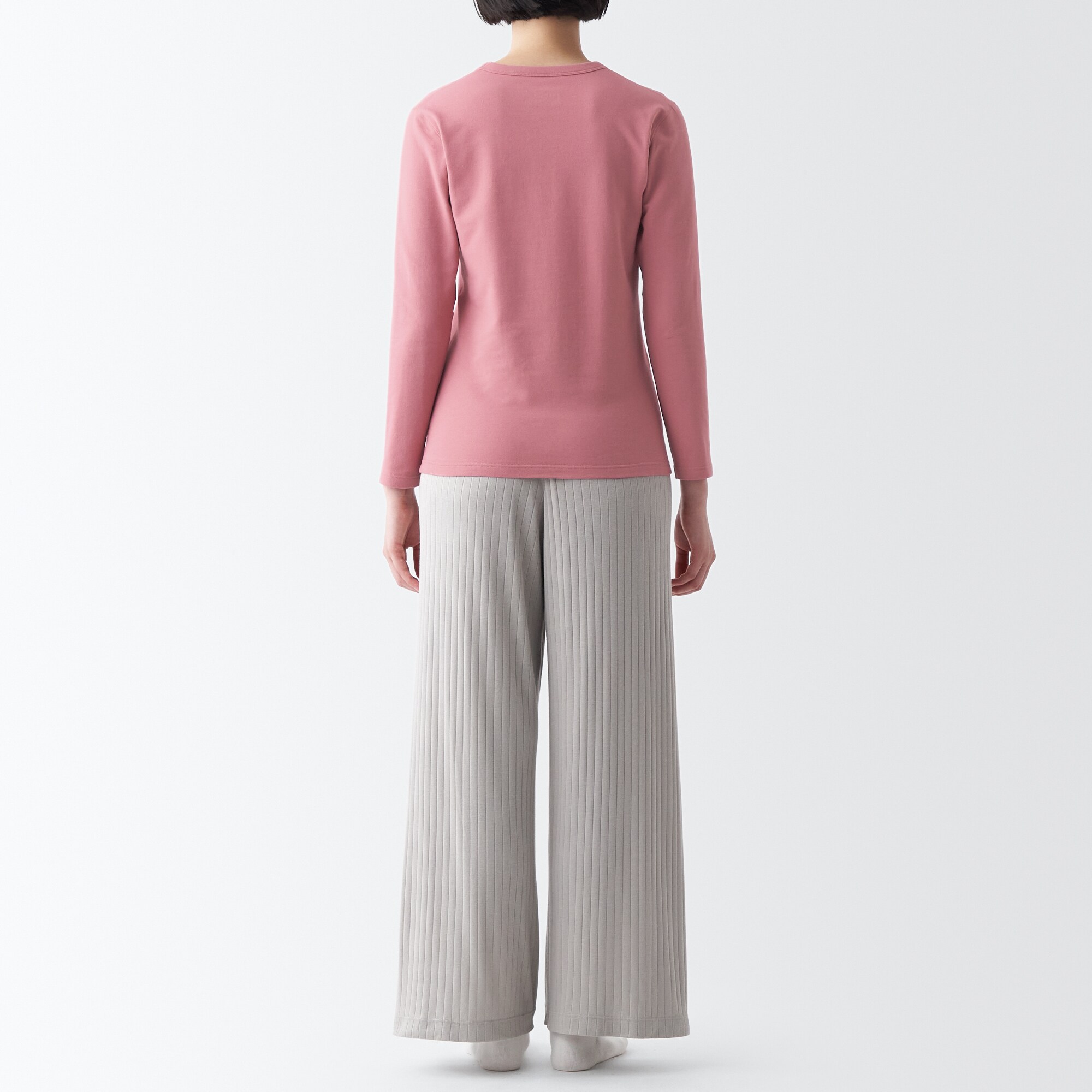 あったか綿　厚手　クルーネック長袖Ｔシャツ