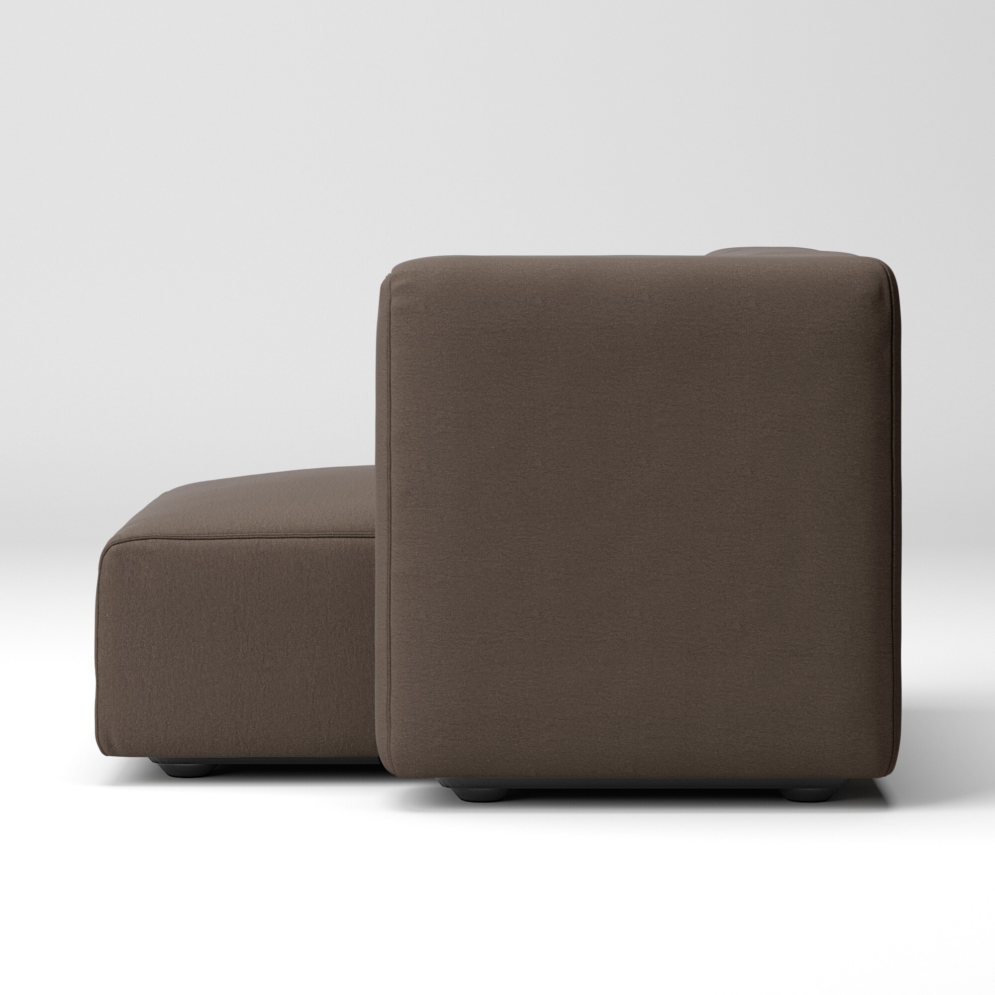 【カバー】洗いざらしの綿帆布ユニットソファ・ハーフアーム・大（左）用カバー／生成