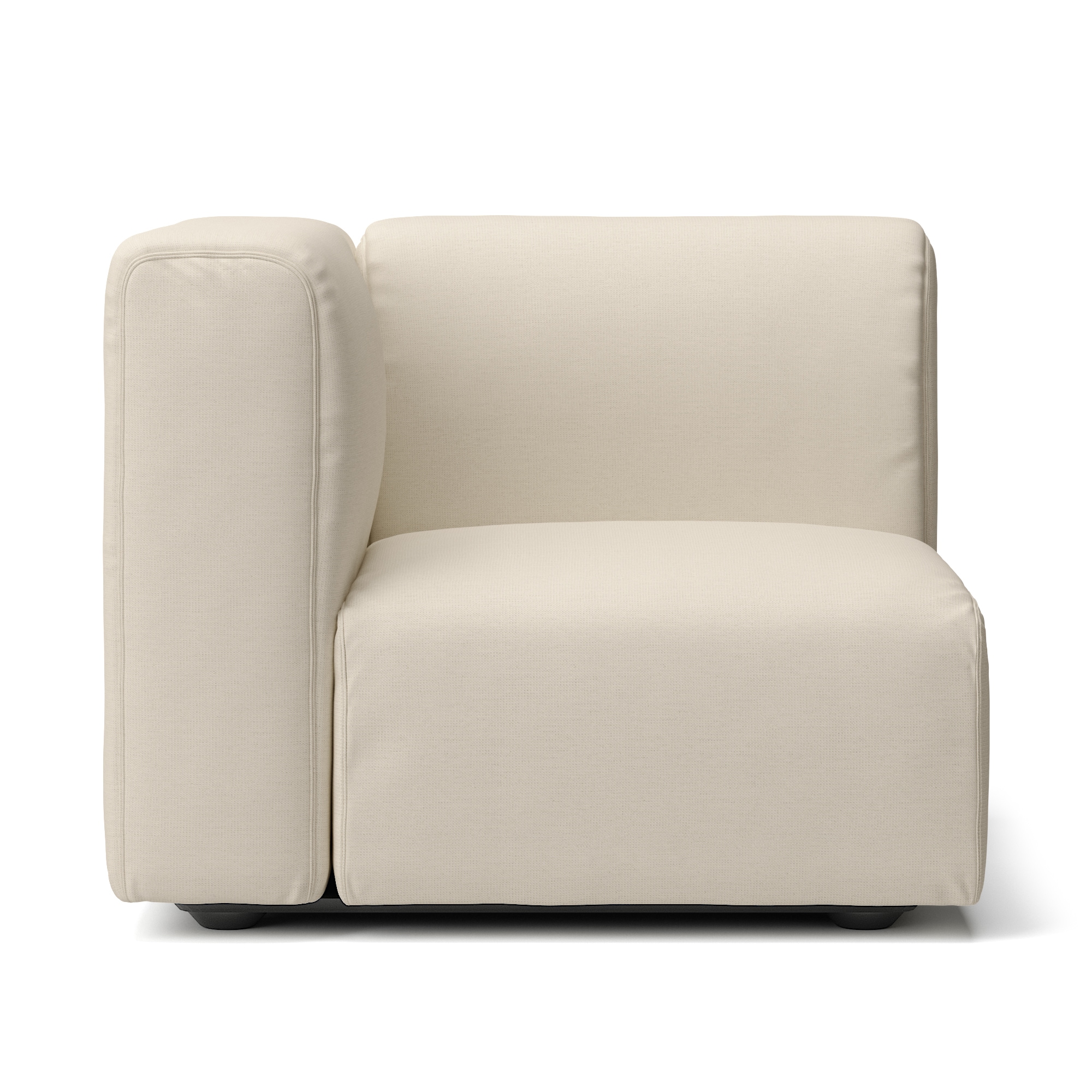 【カバー】綿麻バスケット織ユニットソファアーム付・小用カバー