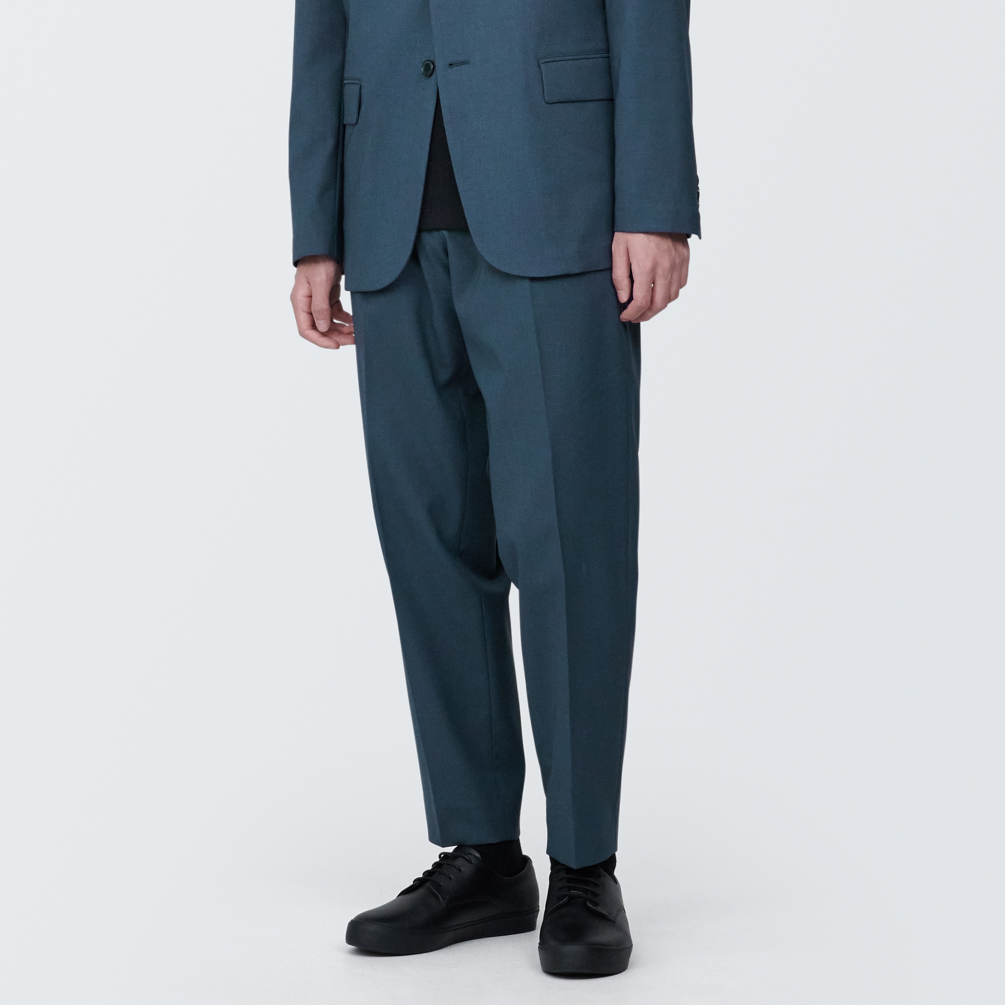 紳士　シワになりにくいストレッチワンタックパンツ