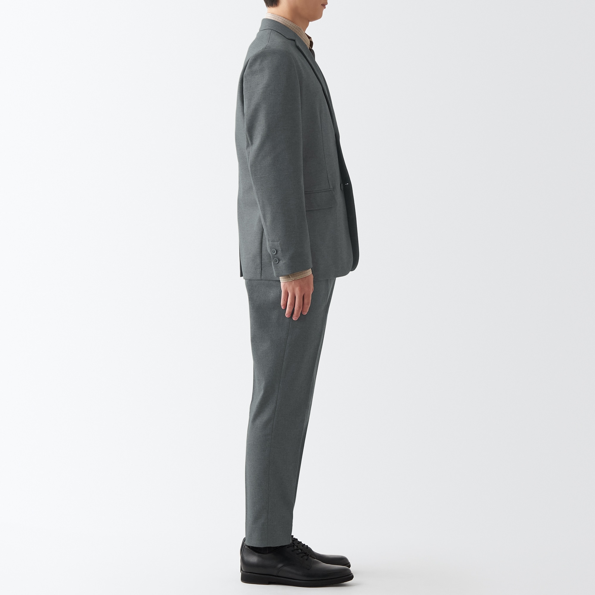 【セットアップ可能】起毛ストレッチ　ノータックパンツ