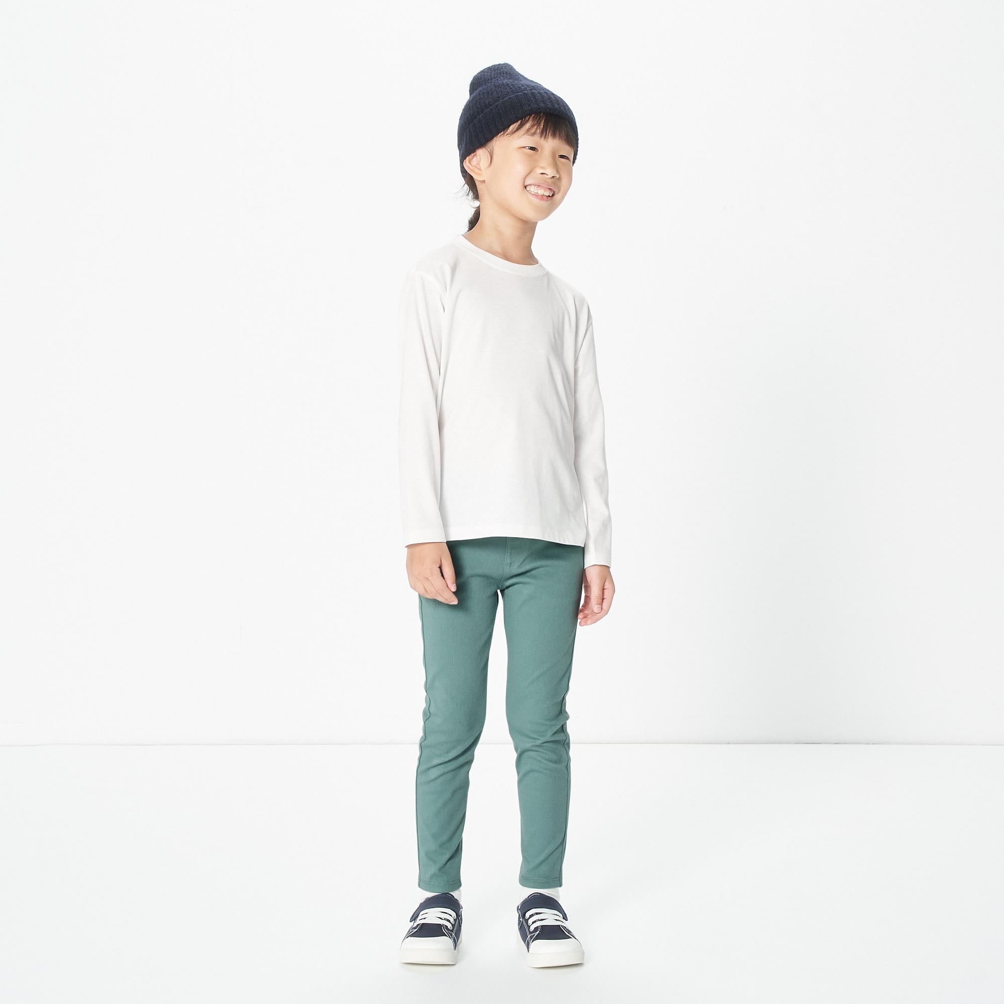 クルーネック長袖Ｔシャツ（無地）（キッズ）