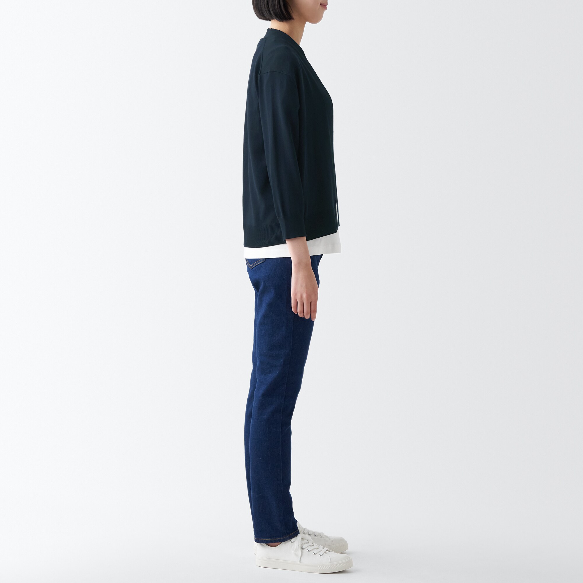 ＵＶカット強撚ショートカーディガン（七分袖）