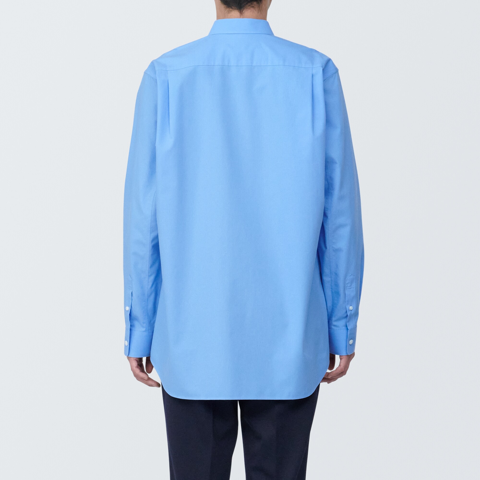 紳士　ノンアイロンリラックスフィット長袖シャツ