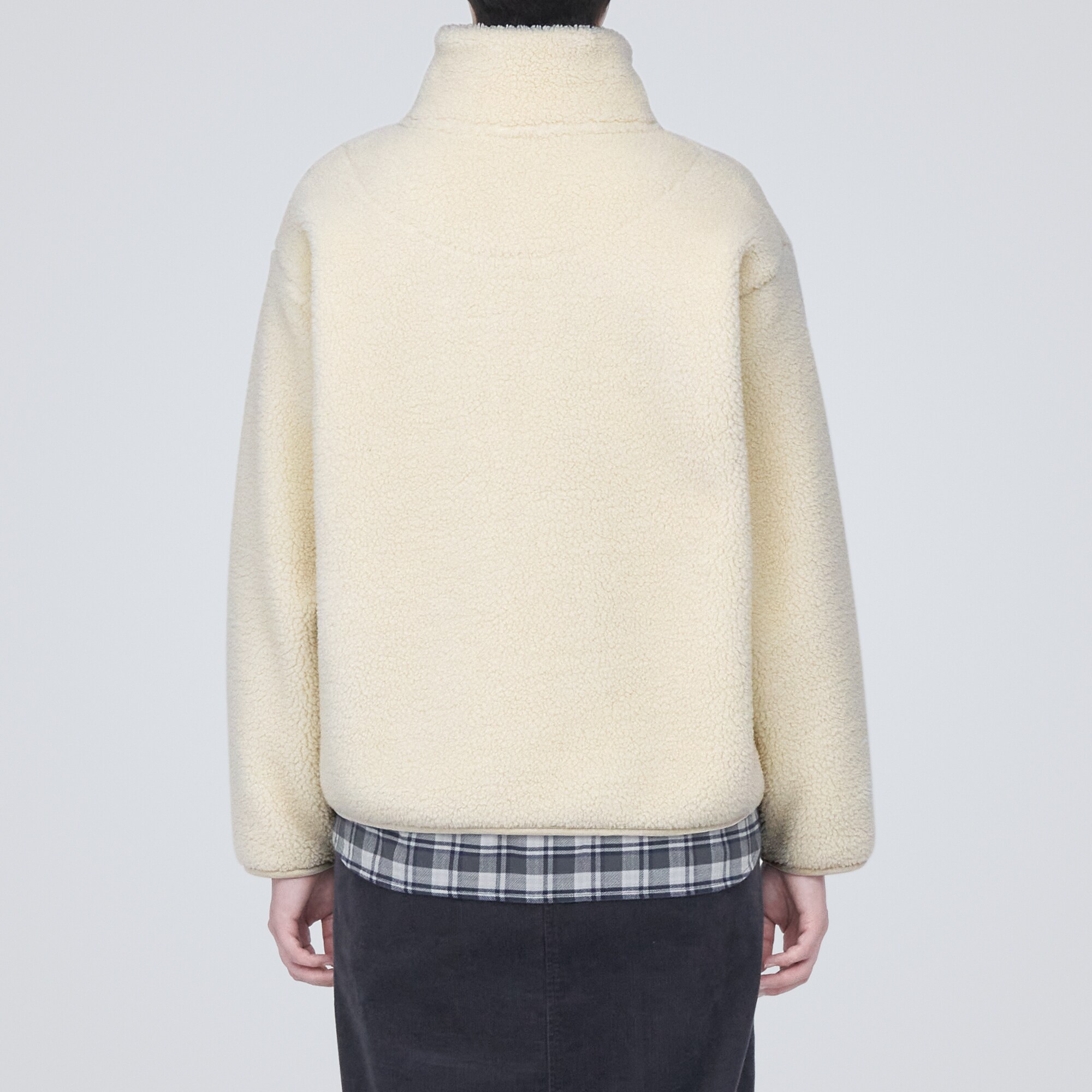 ボアフリースハーフジッププルオーバー