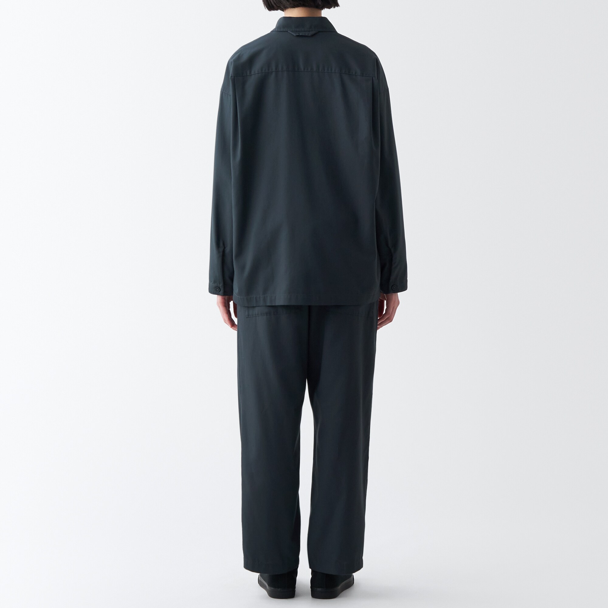 洗いざらしリヨセル混レギュラーカラーシャツ