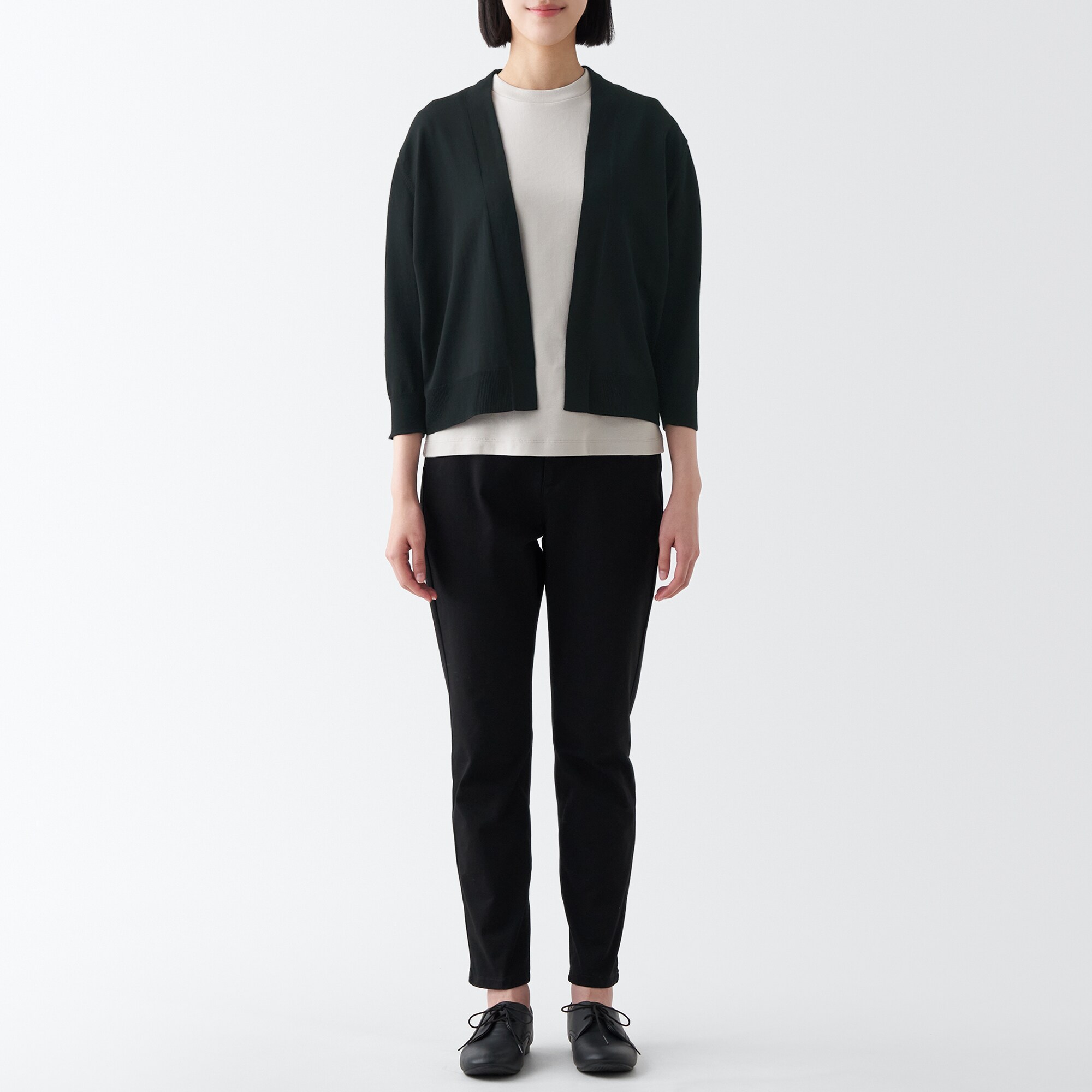 ＵＶカット強撚ショートカーディガン（七分袖）