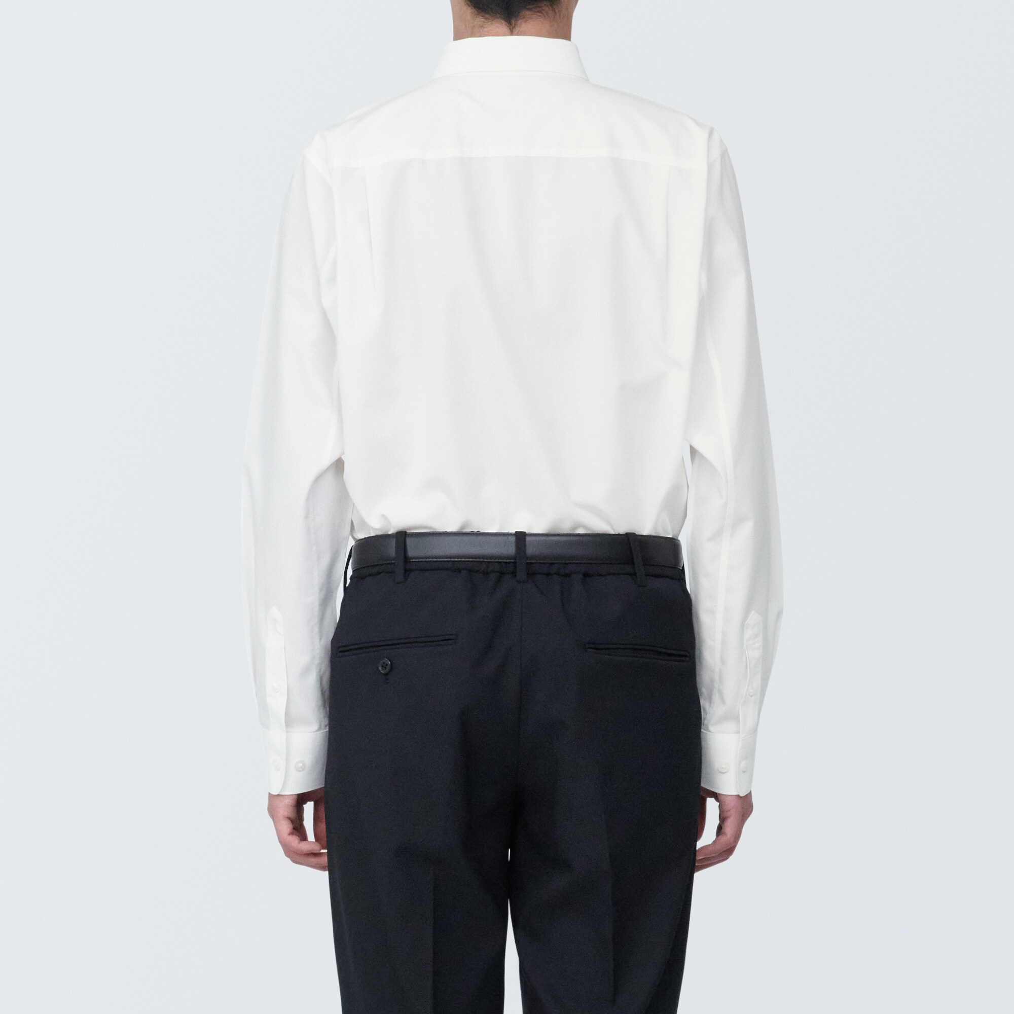 紳士　ノンアイロンカッタウェイカラー長袖シャツ