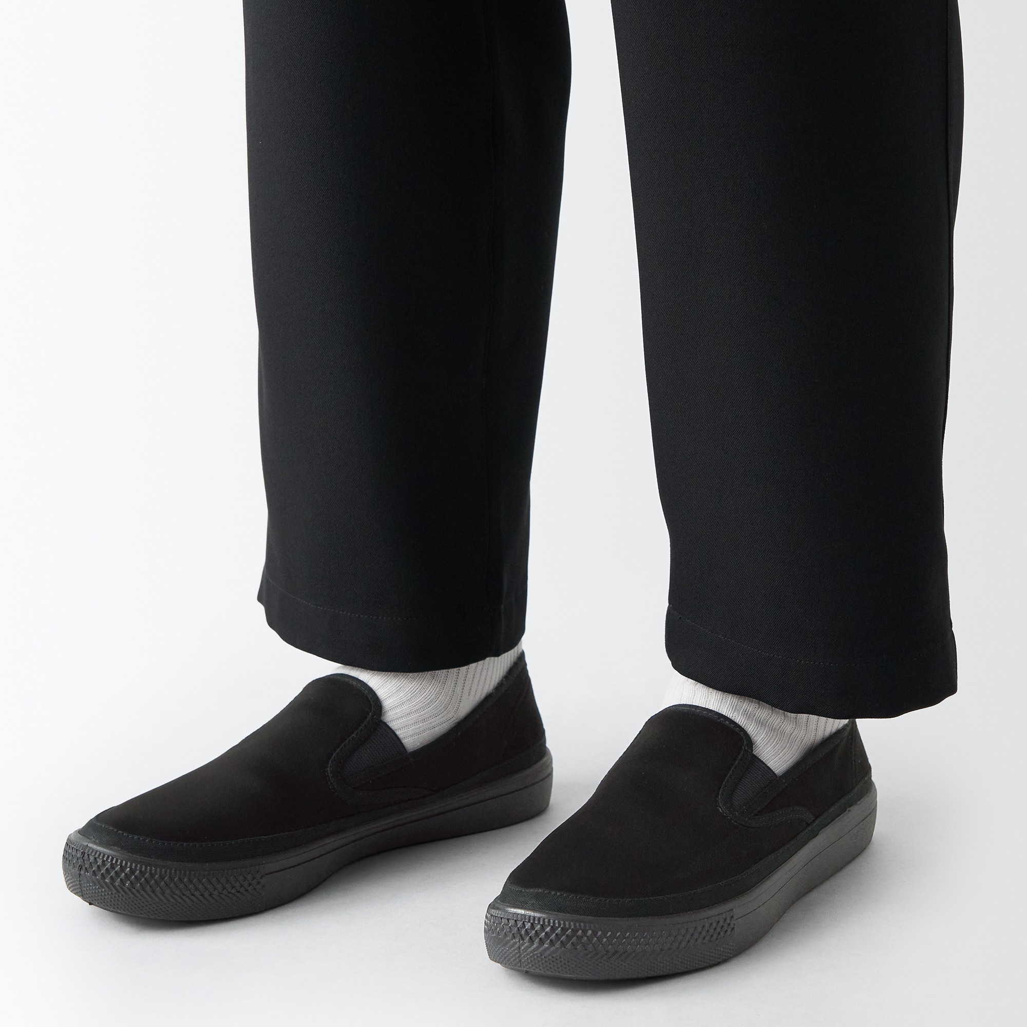 紳士　撥水起毛スリッポンスニーカー