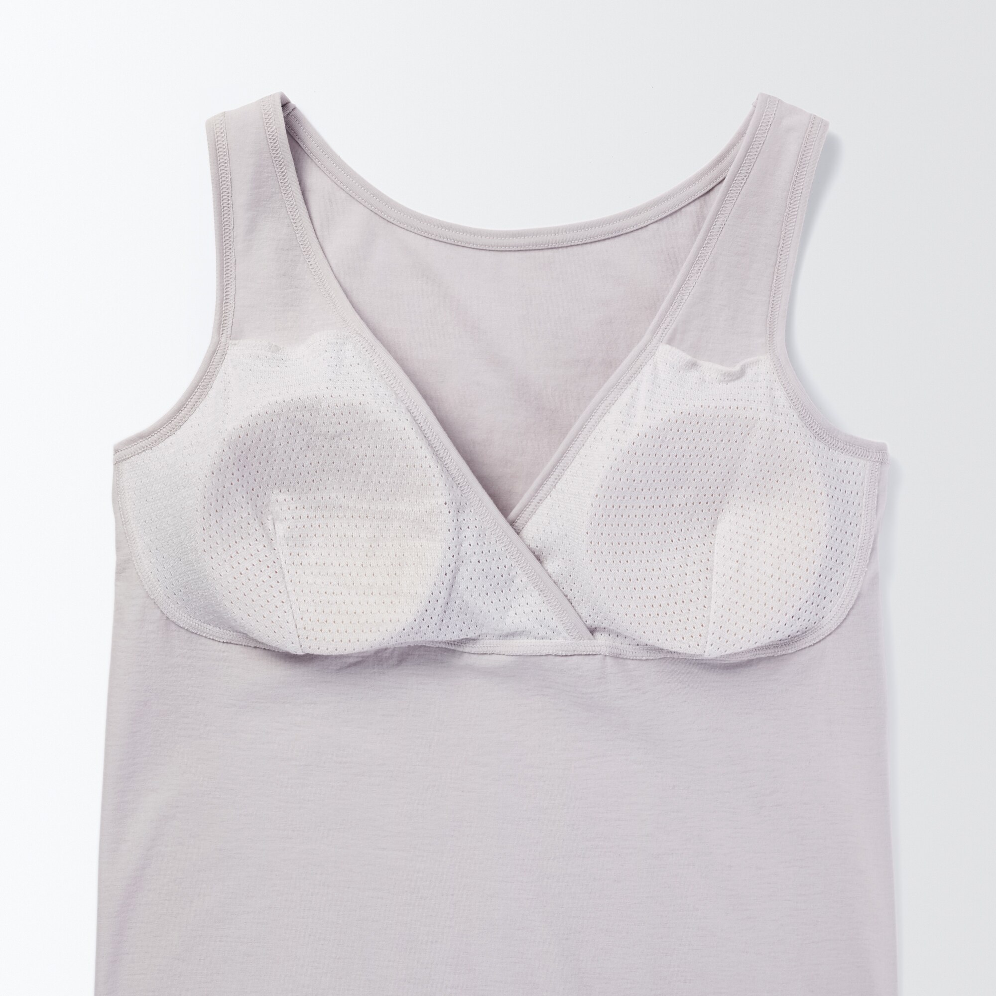 シルク混　授乳に便利なカップ入りタンクトップ（マタニティ）