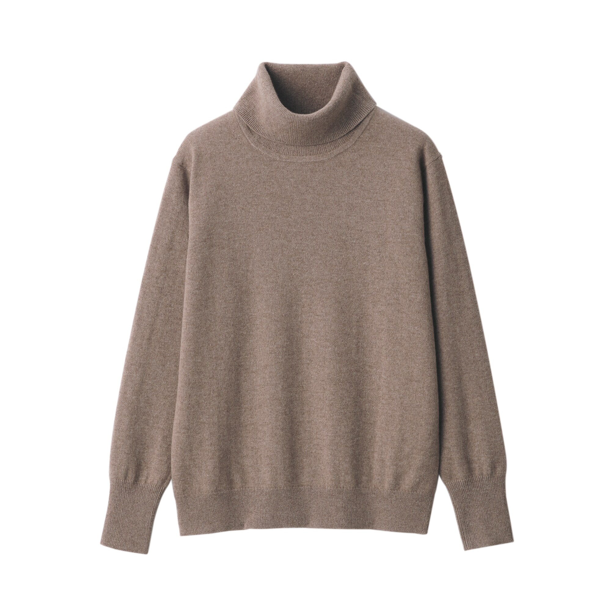 自然のまんまの色　カシミヤ　タートルネックセーター（数量限定）