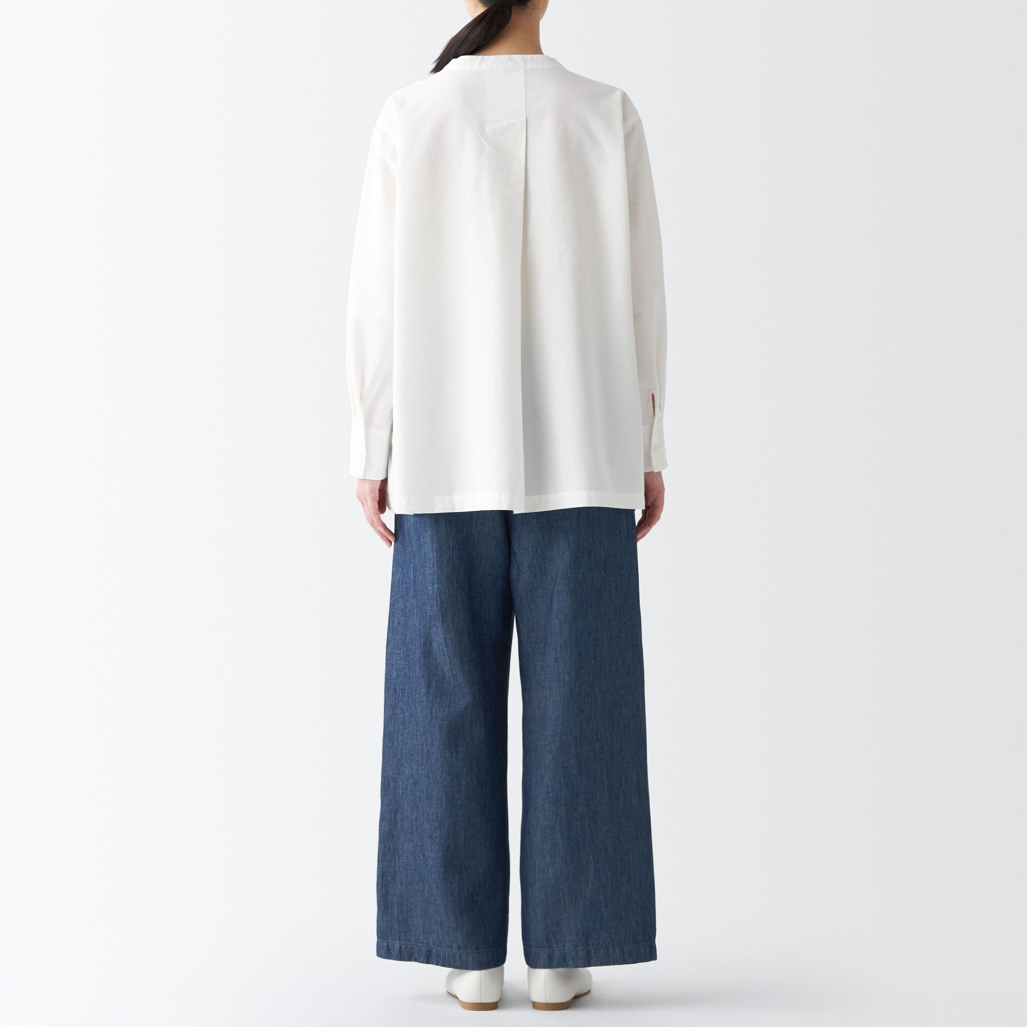 ラミーコットンデニムワイドパンツ（婦人）