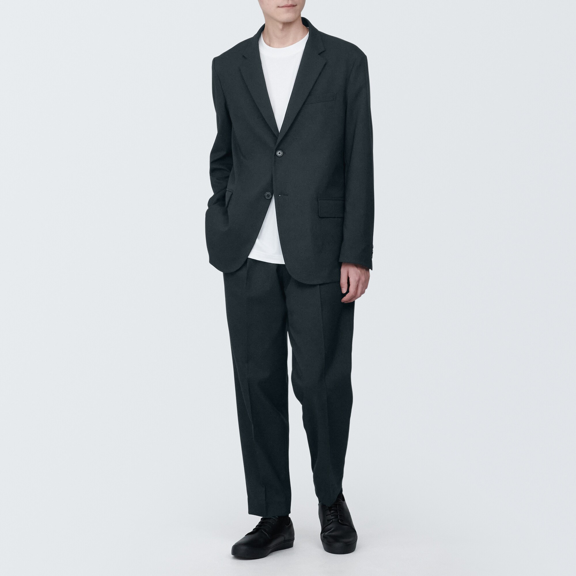 紳士　シワになりにくいストレッチワンタックパンツ