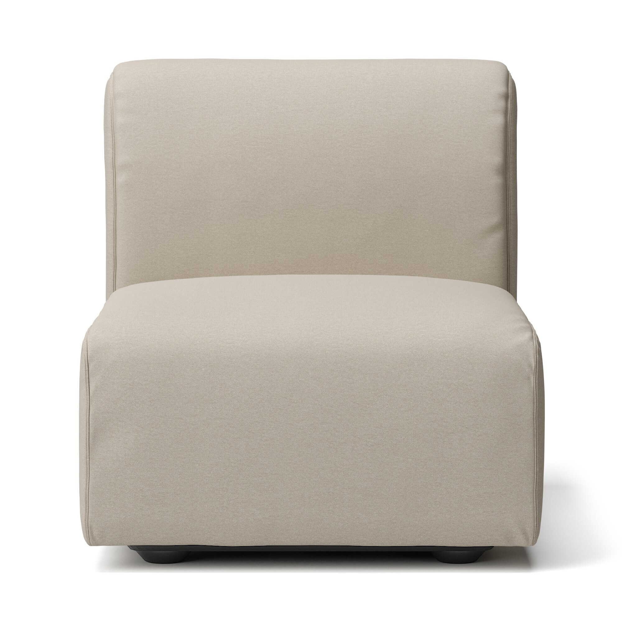 【カバー】洗いざらしの綿帆布ユニットソファアームレス・小用カバー／生成