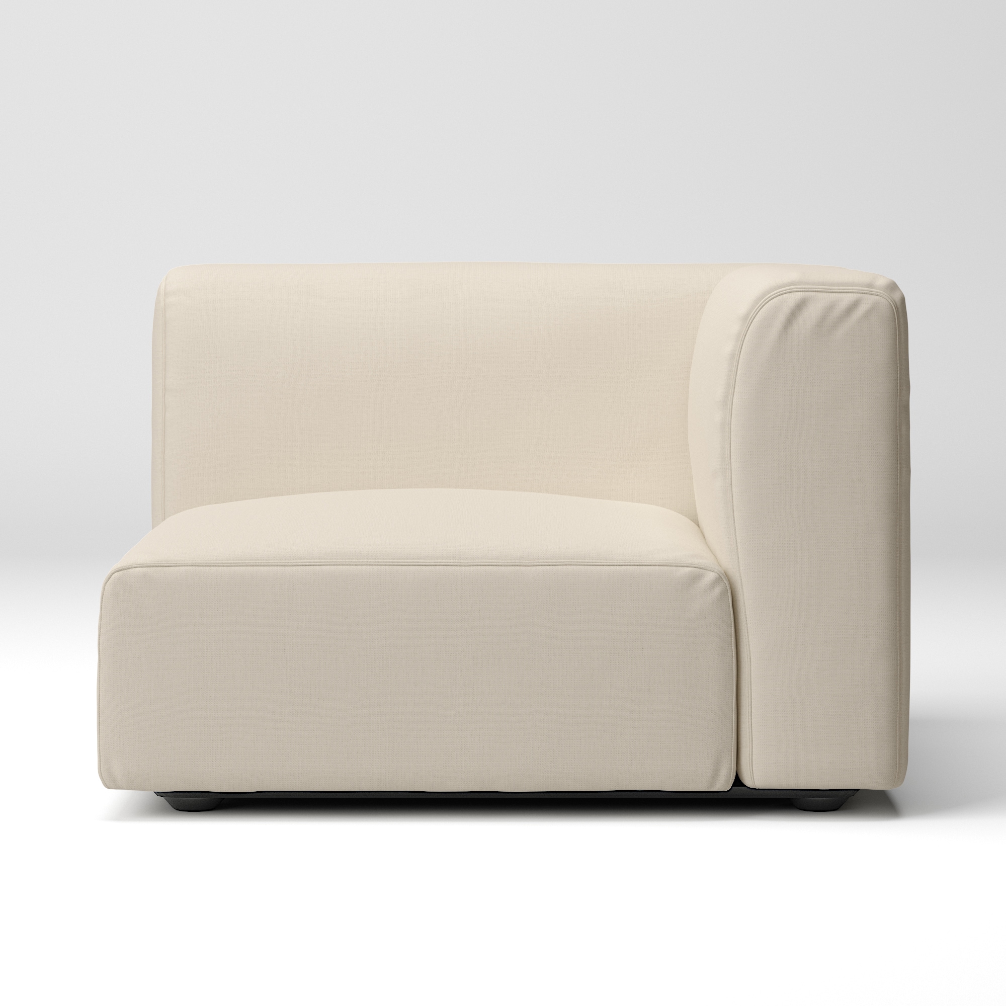 【カバー】綿麻バスケット織ユニットソファアーム付・大・幅９８ｃｍ用カバー