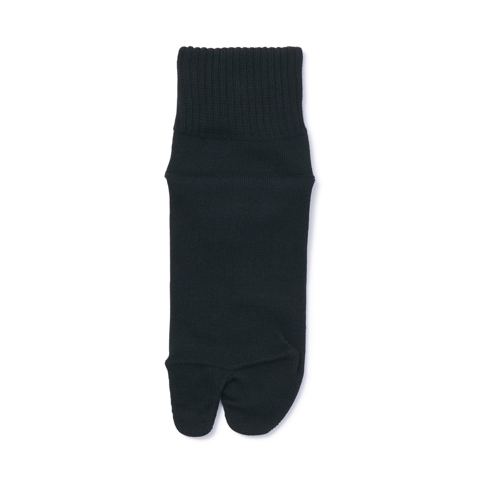 婦人　足なり直角　履き口やわらか　たび型ショート丈靴下（口ゴムなし）