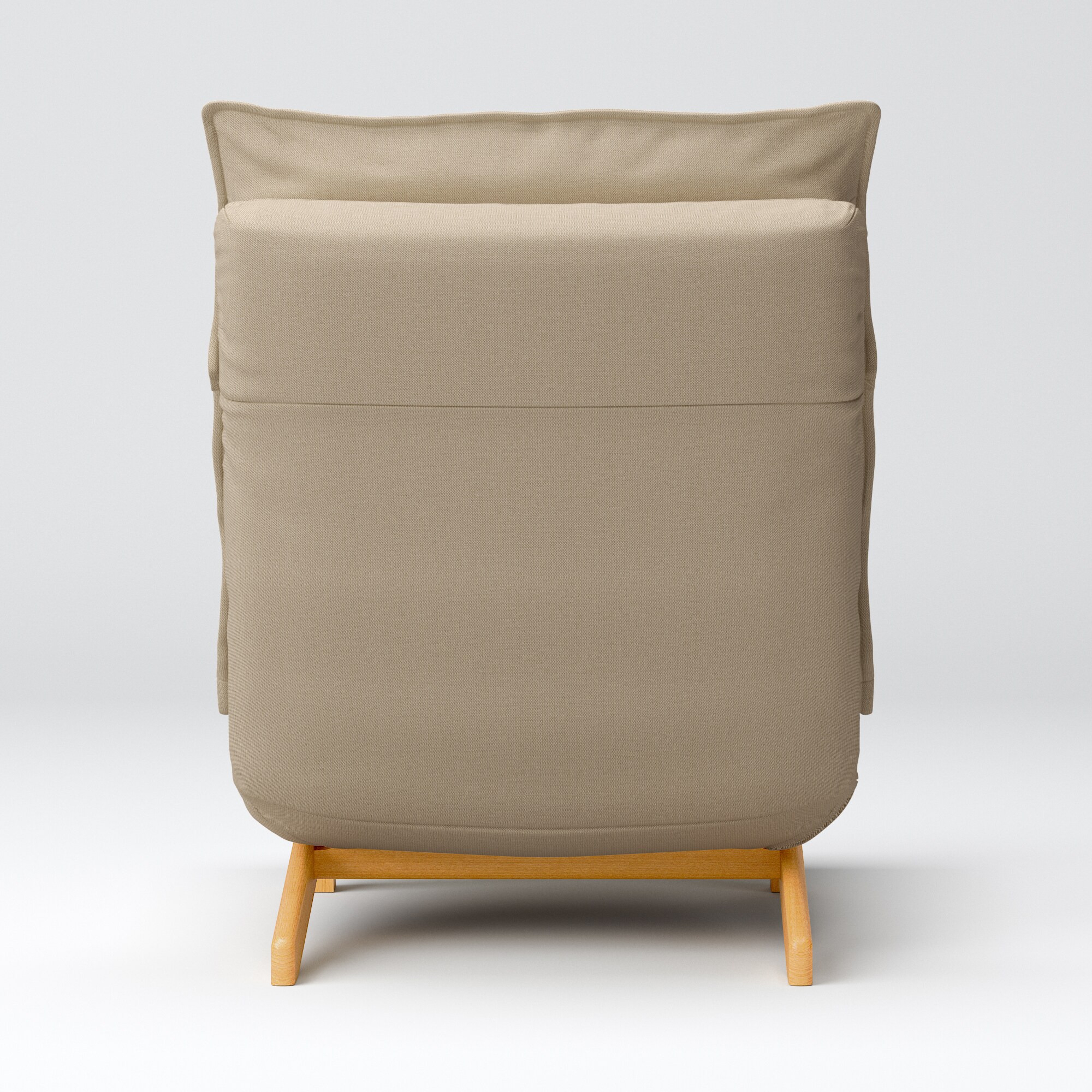 【カバー】綿麻バスケット織ハイバックリクライニングソファ・１シーター用カバー