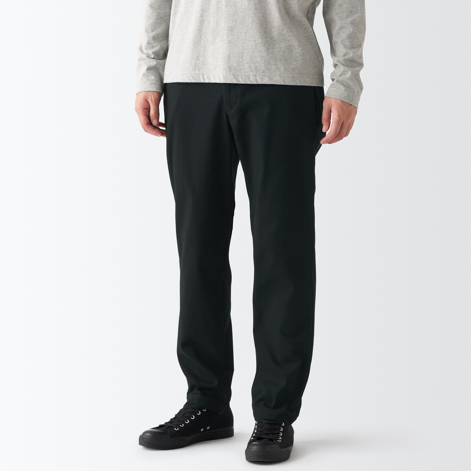 裏起毛ストレッチツイルテーパードパンツ