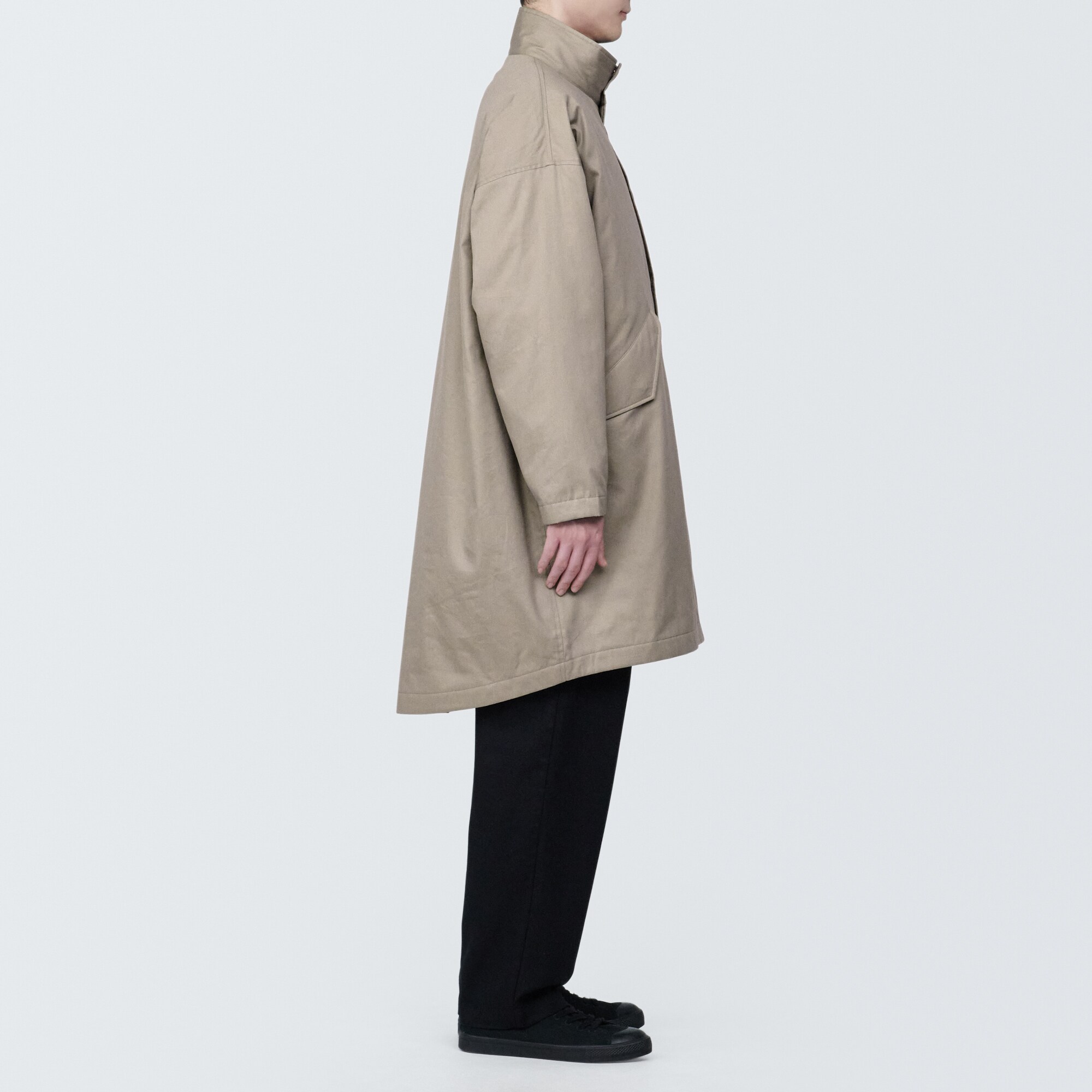 紳士　木の実から作ったカポック混中わた　コート