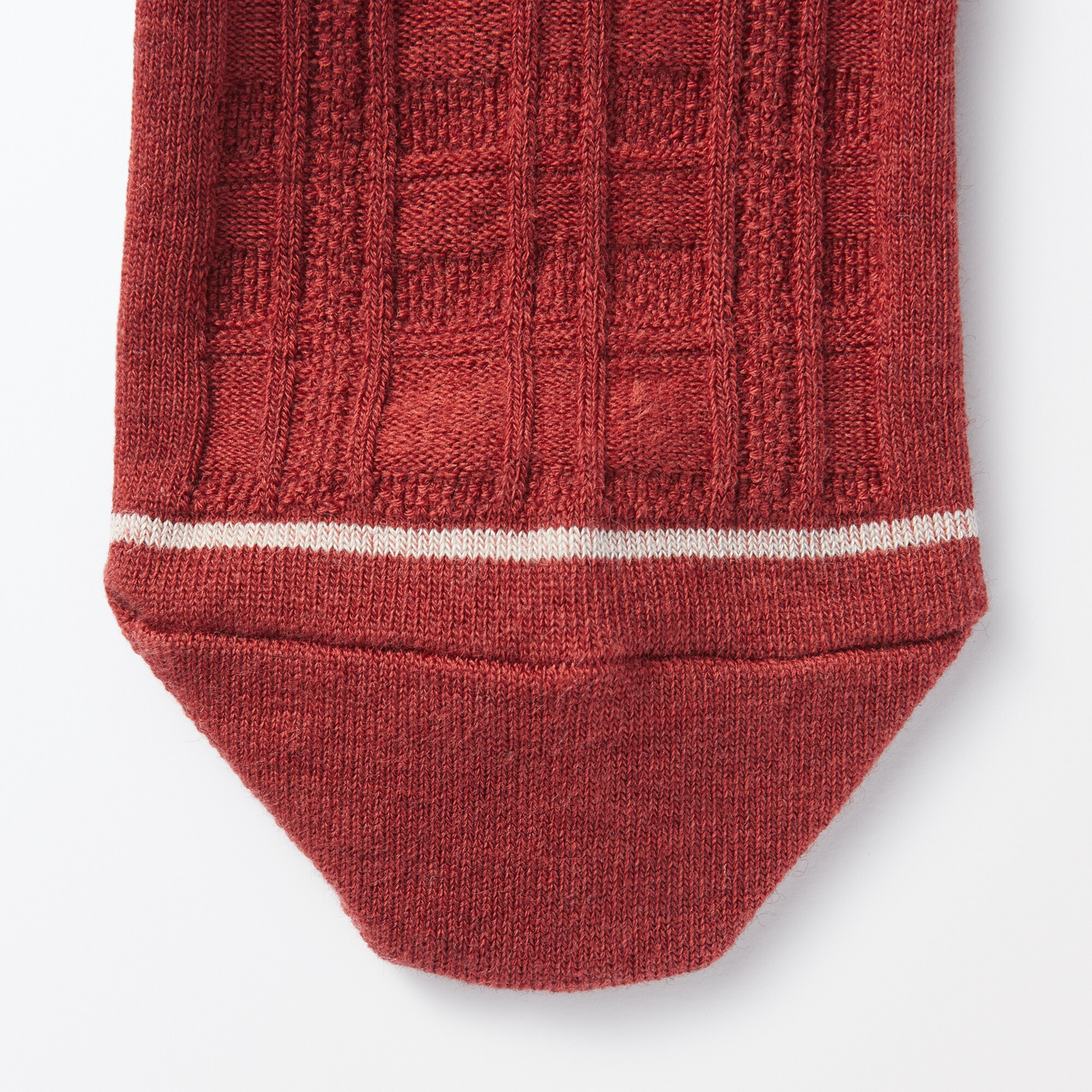 足なり直角　履き口やわらか　あったか綿　柄編み靴下（ウール入り／婦人）