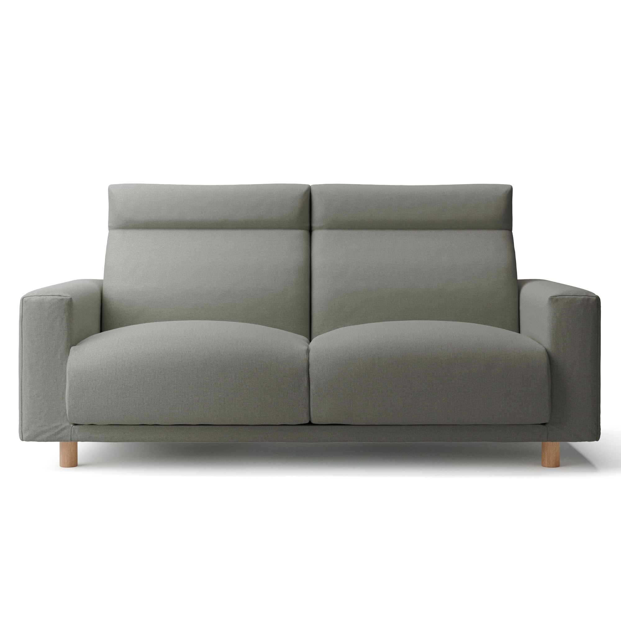 【カバー】綿麻バスケット織ソファ本体２．５Ｓフェザーポケットコイルハイバック用カバー／生成