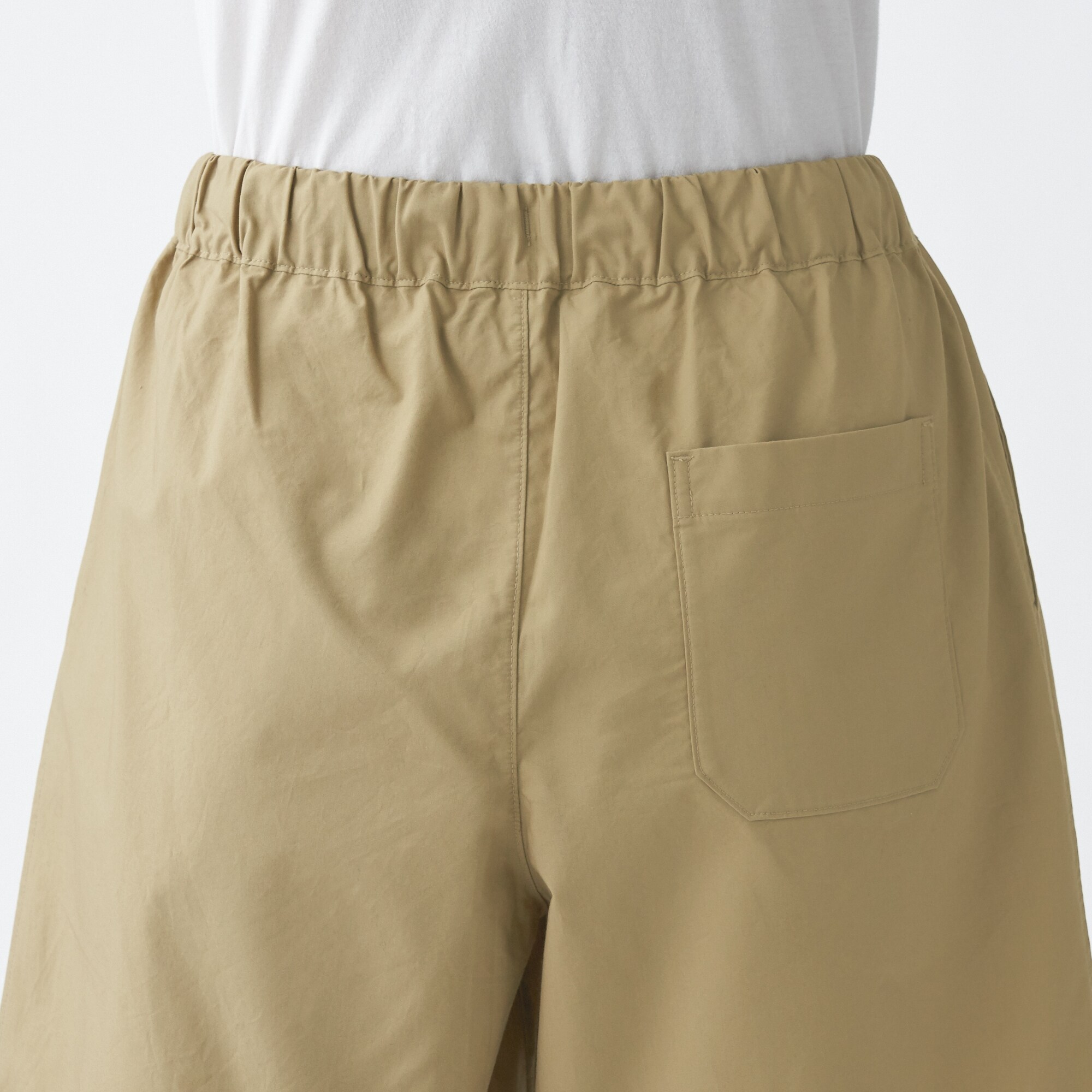 インド綿洗いざらしポプリンショートパンツ