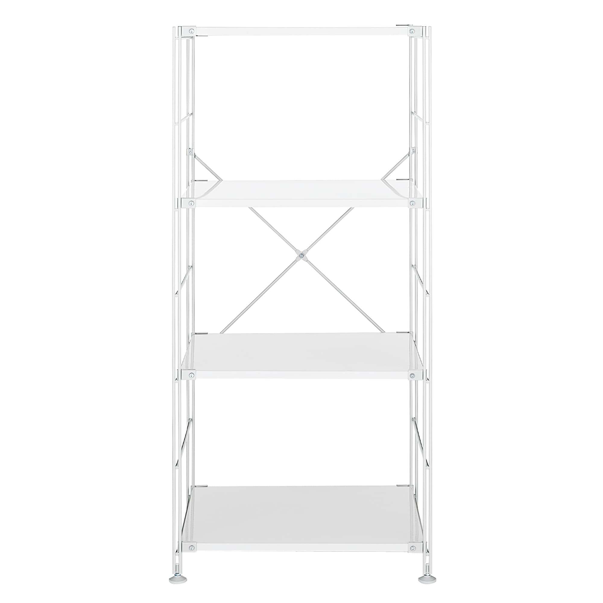 スチールユニットシェルフ・スチール棚セット・中・ライトグレー