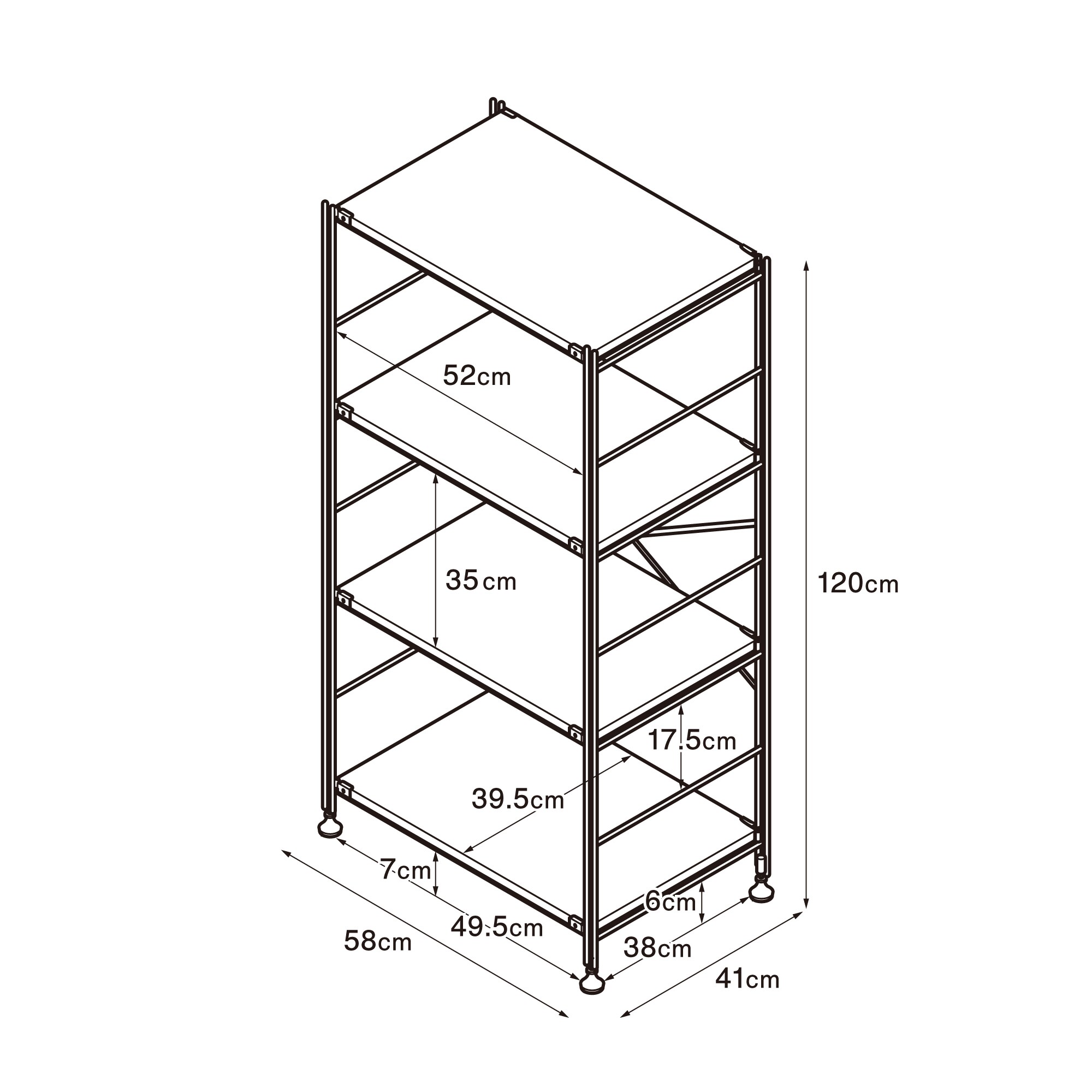 スチールユニットシェルフ・スチール棚セット・中・ライトグレー